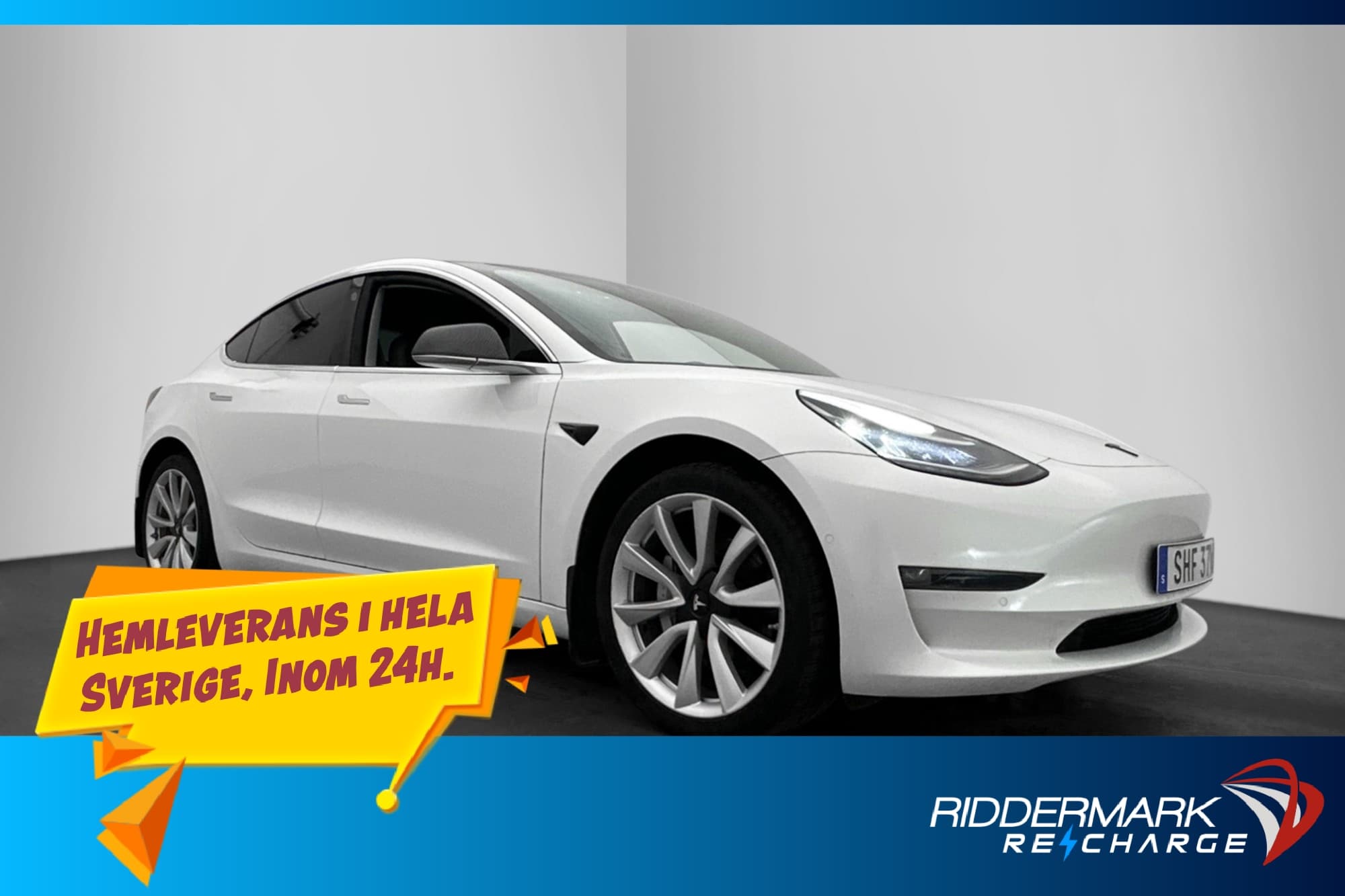 Tesla Model 3 Long Range AWD Autopilot Pano Svensksåld