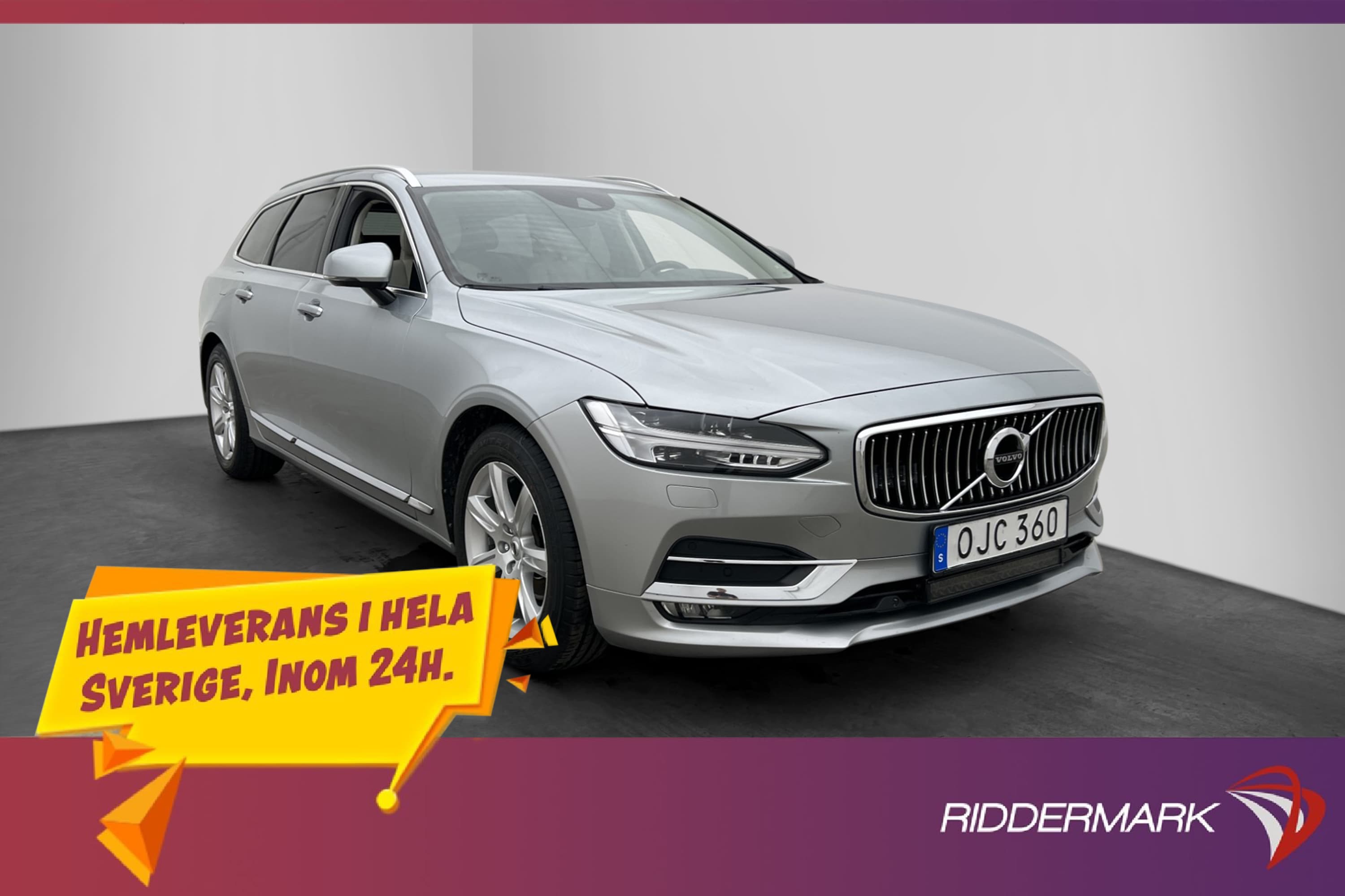 Volvo V90 D4 190hk Inscription B&W Värmare Drag Skinn VOC