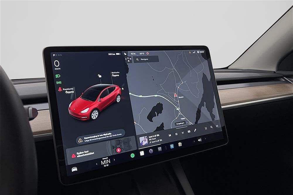 Tesla Model Y Long Range Dual AWD Pano Premium Svensksåld interiör