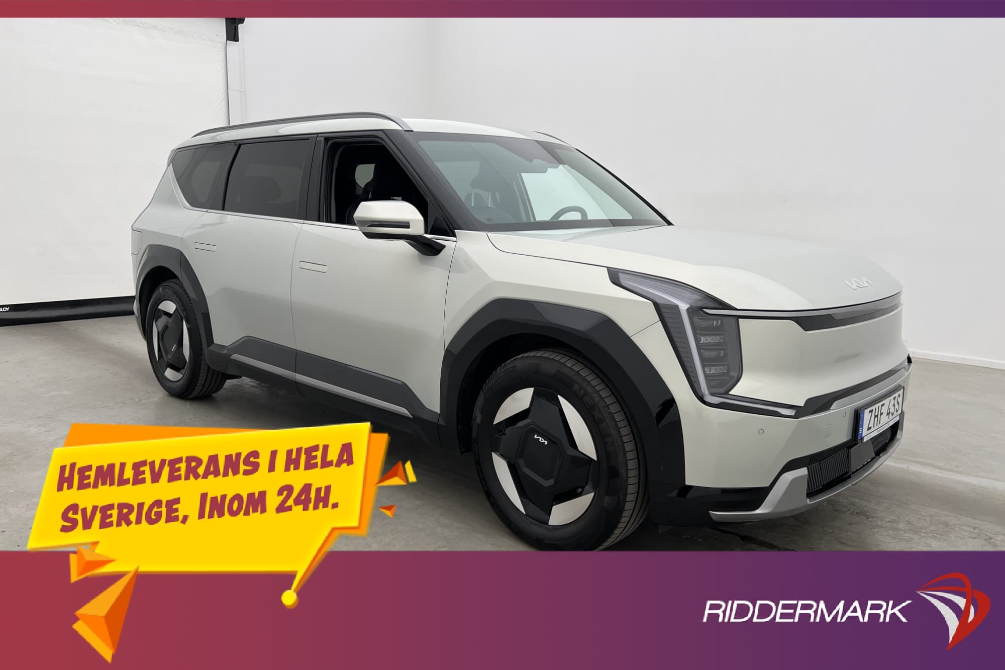 Kia EV9 AWD 385hk 7-Sits Kamera Dragkrok Elstolar Skinn