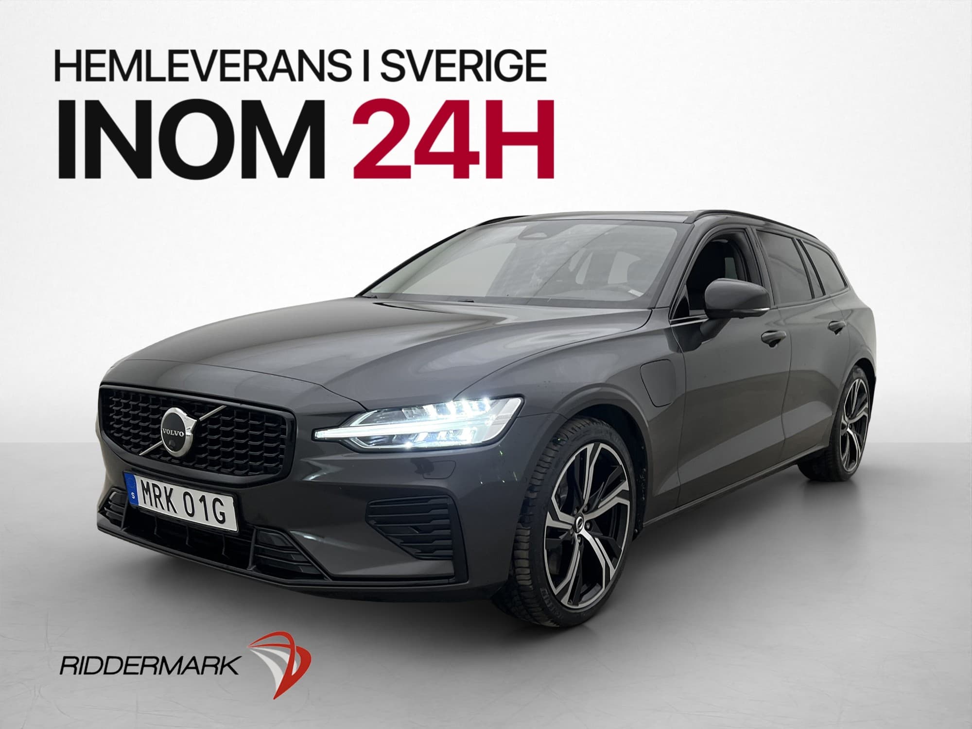 Volvo V60 Recharge T6 AWD Ultimate Dark Pano H/K Skinn MOMS