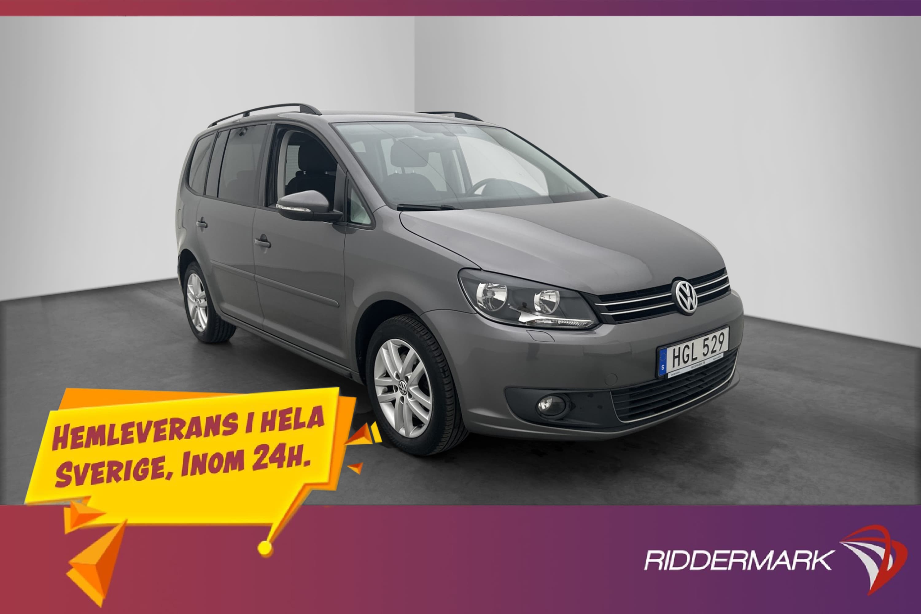 Volkswagen Touran 1.4 TSI 140hk 7-sits Kamera 7-Sits Drag