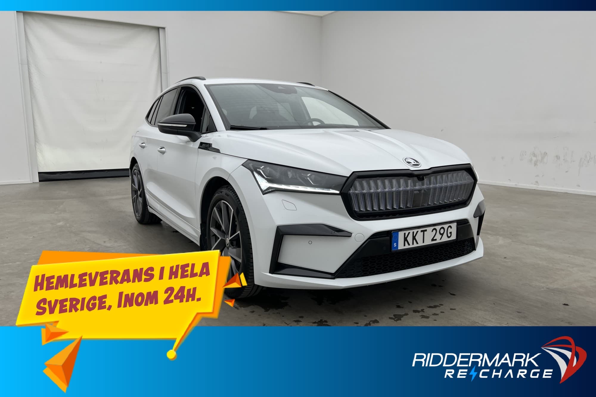 Skoda Enyaq iV 80X Sportline Dragkrok Crystalface HUD 360°
