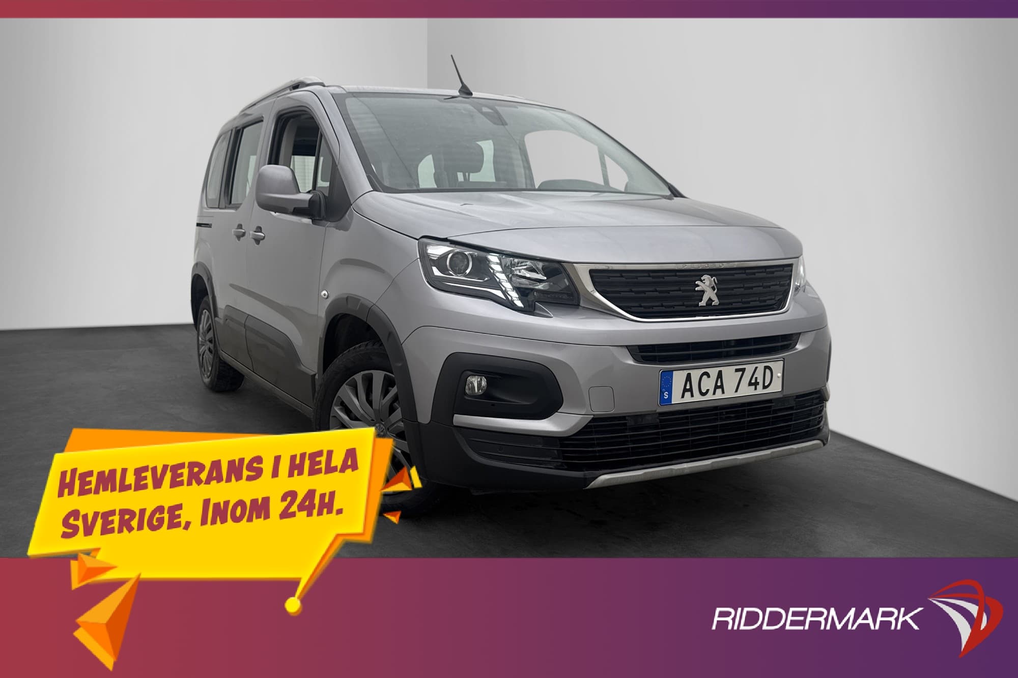 Peugeot Rifter 1.2 Ny-Kamrem PDC CARPLAY 5-Sit 1-Bruk 969Mil