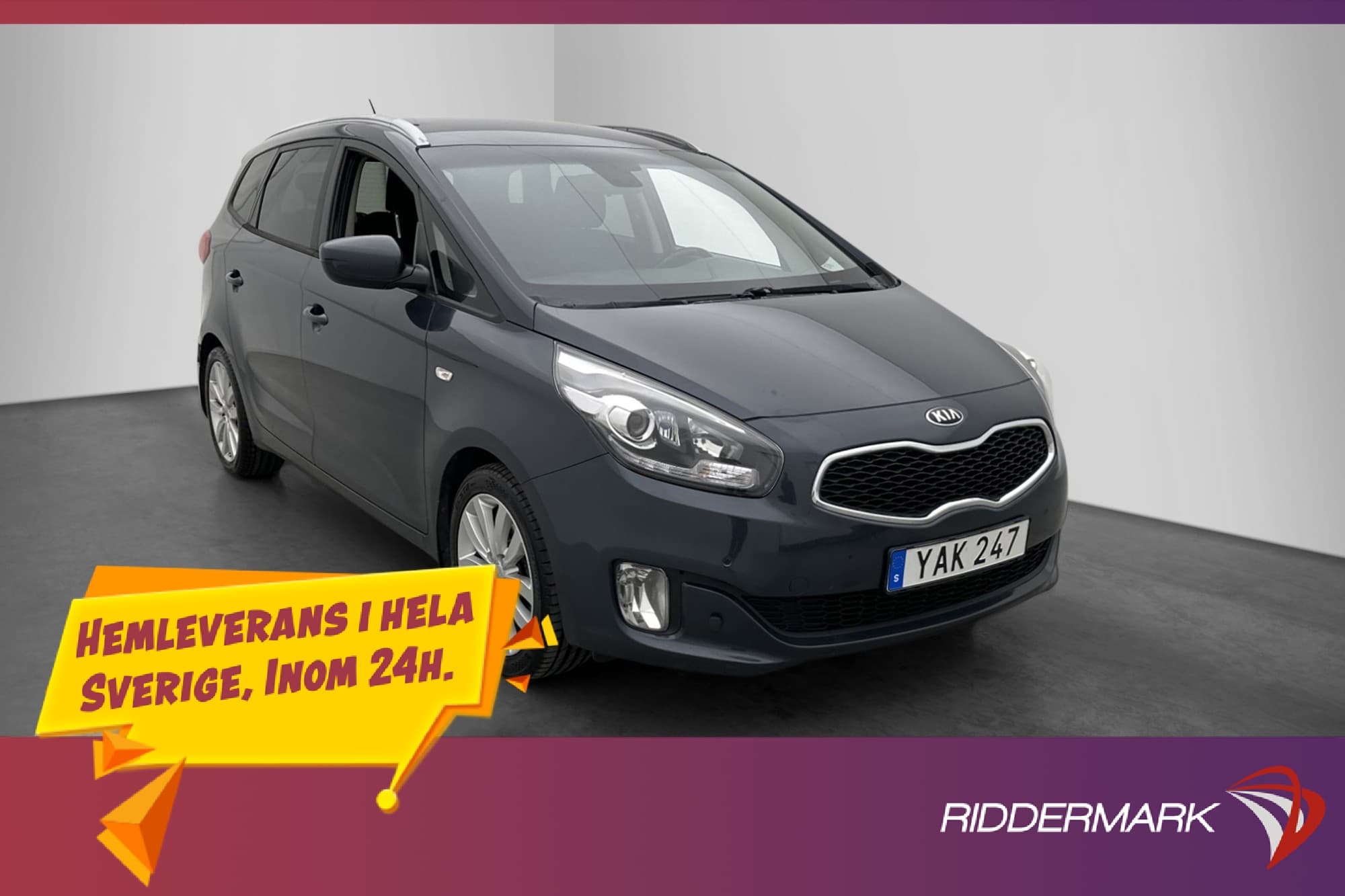 Kia Carens 141hk 7-Sits M&K-Värm P-Sensorer Rattvärme Drag
