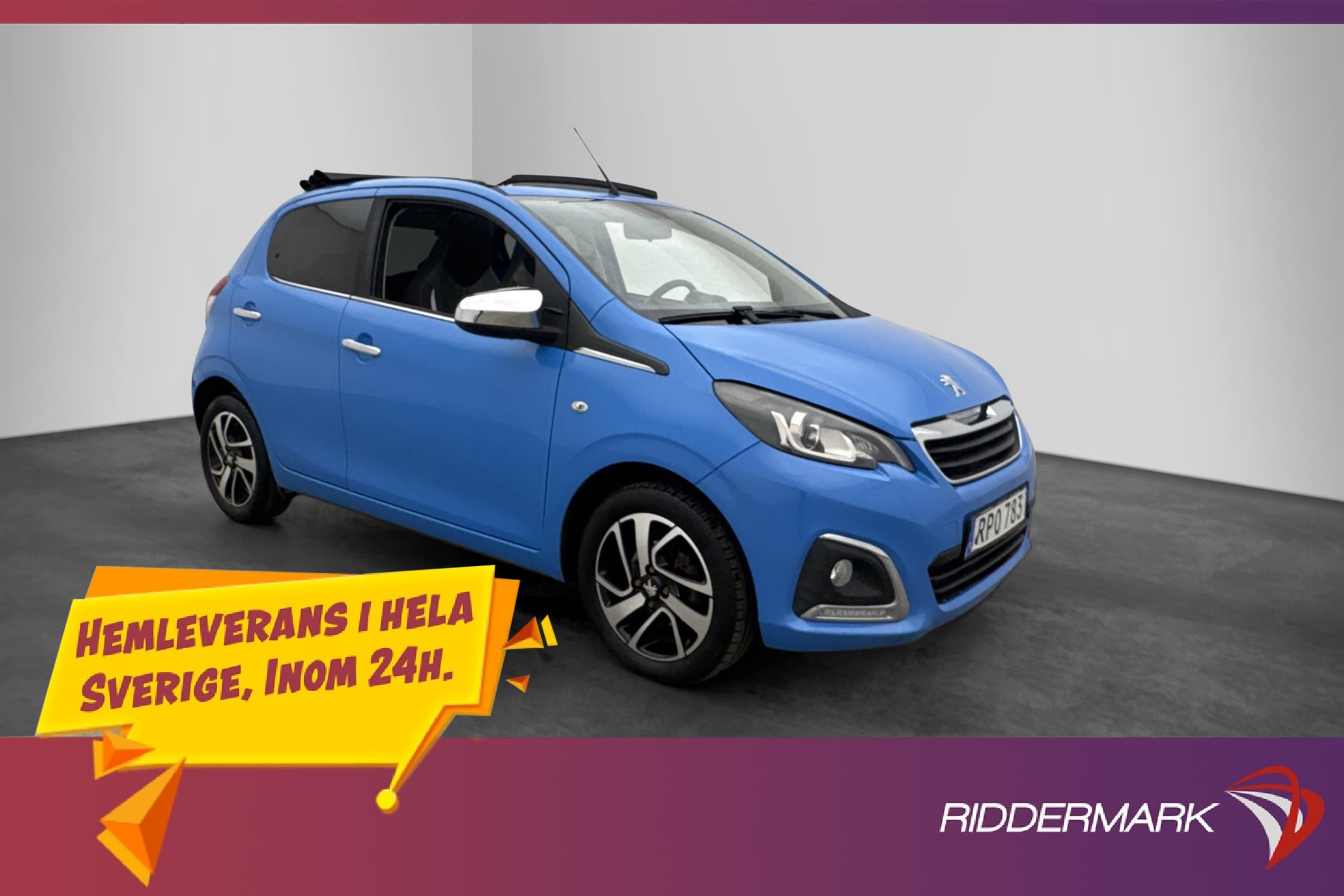 Peugeot 108 TOP! 1.0 69hk Panorama 1-Ägare Farthållare 