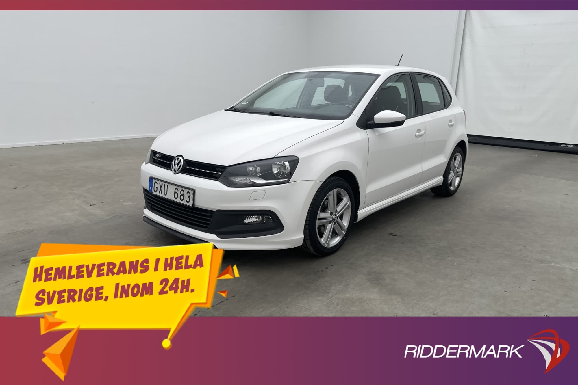 Volkswagen Polo 90hk R-Line Dragkrok Farthållare Sensorer