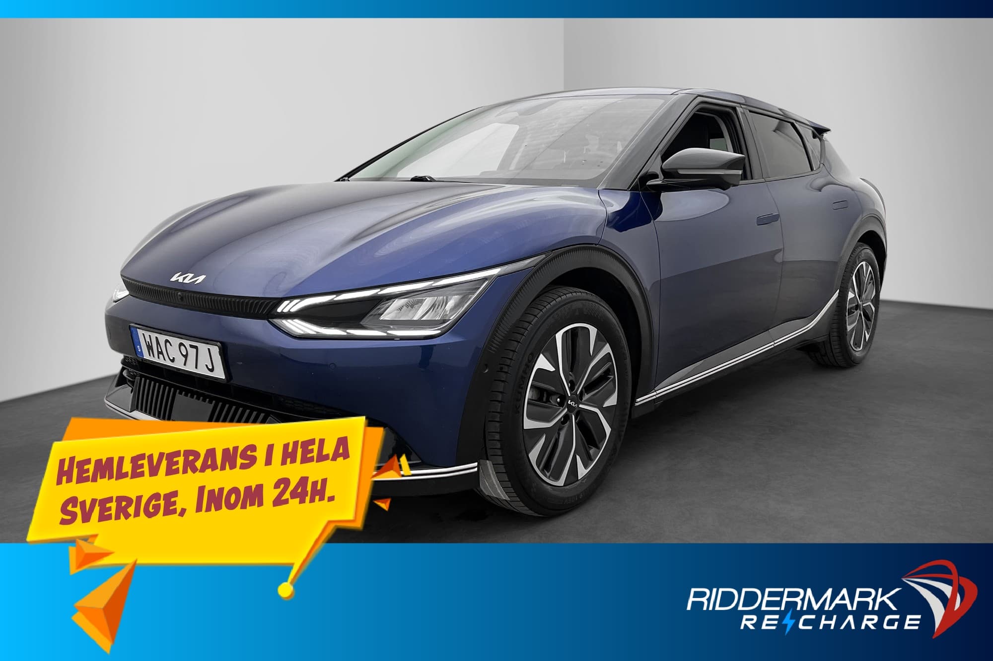Kia EV6 77.4 kWh 228hk PLUS 360° Skinn CarPlay Rattvärm MOMS