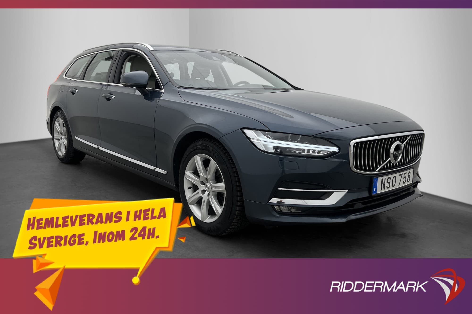 Volvo V90 D4 190hk Inscription Värmare Skinn 360° Drag VOC