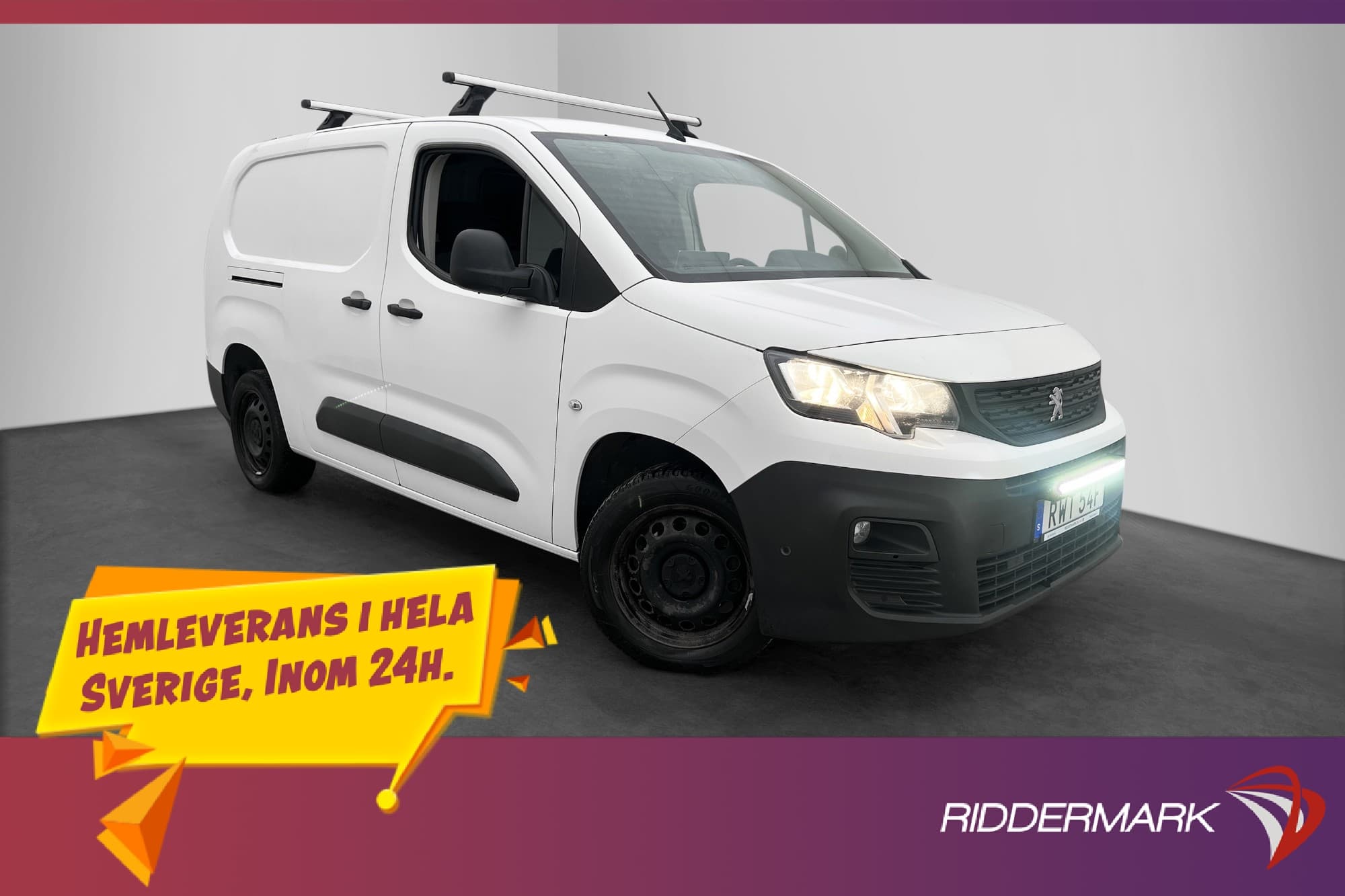 Peugeot Partner L2 1.5 Värm Ny-Kamrem Drag PDC CARPLAY Moms