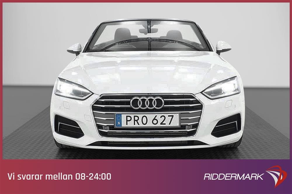 Audi A5 Cabriolet 190hk Skinn Matrix Keyless LÅGMIL Momsexteriör