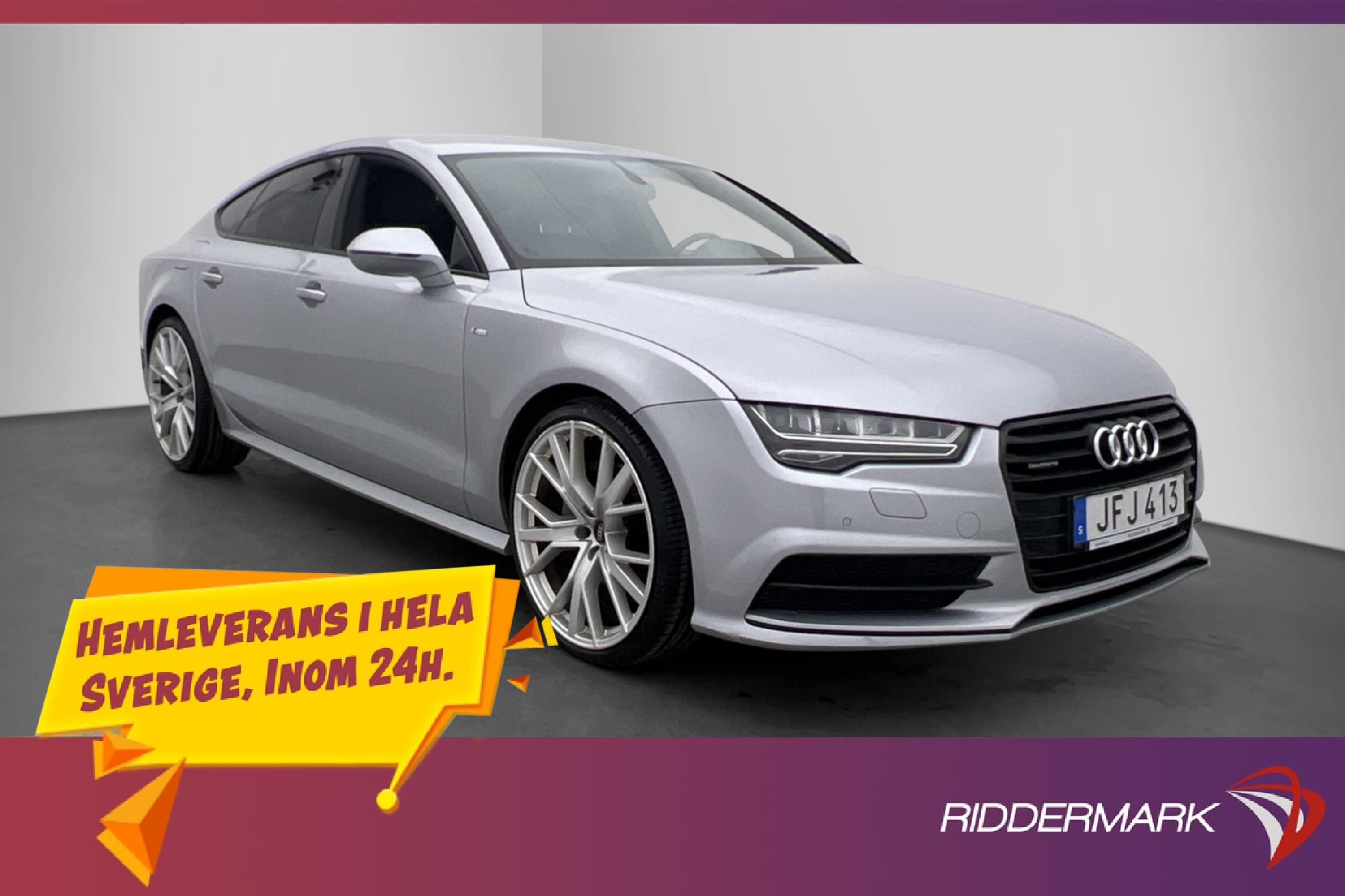 Audi A7 Sportback 3.0 TDI V6 Quattro 218hk S-Line Läder *Fin