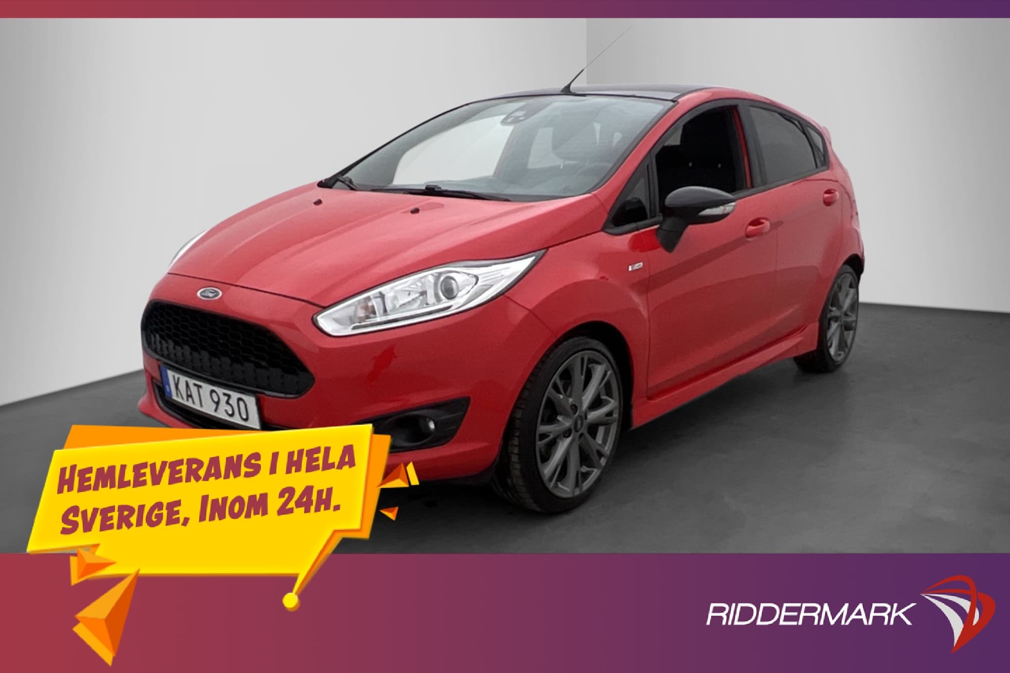 Ford Fiesta 1.0 Ecoboost 100hk ST-Line P-Sensorer Bluetooth