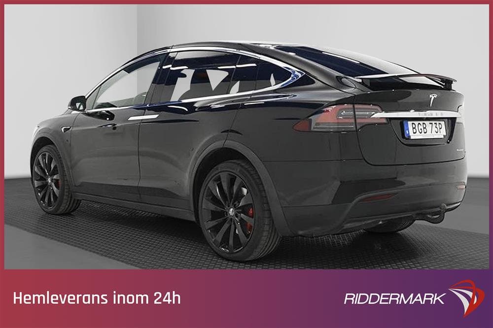 Tesla Model X Performance AWD Ljus interiör Drag Sv Såld