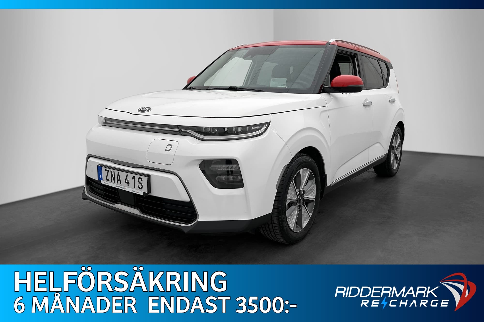 Kia E-SOUL 64 kWh 204hk H/K HUD Kamera Navi Skinn Elstolar