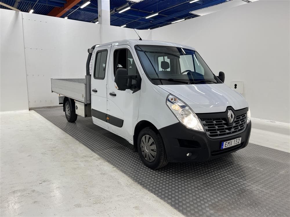 Renault Master 2.3dCi Eu6 170hk 7-sits Flakbil Värmare Moms exteriör