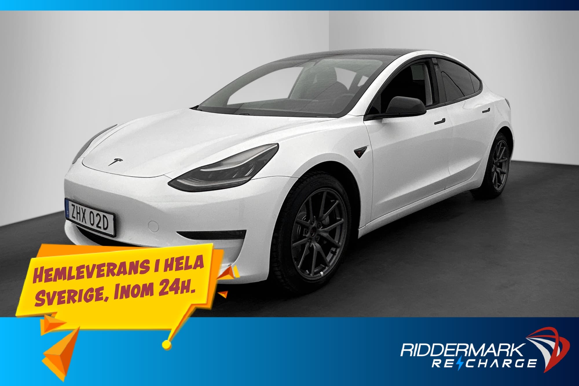 Tesla Model 3 Long Range AWD Dragkrok Autopilot Svensksåld