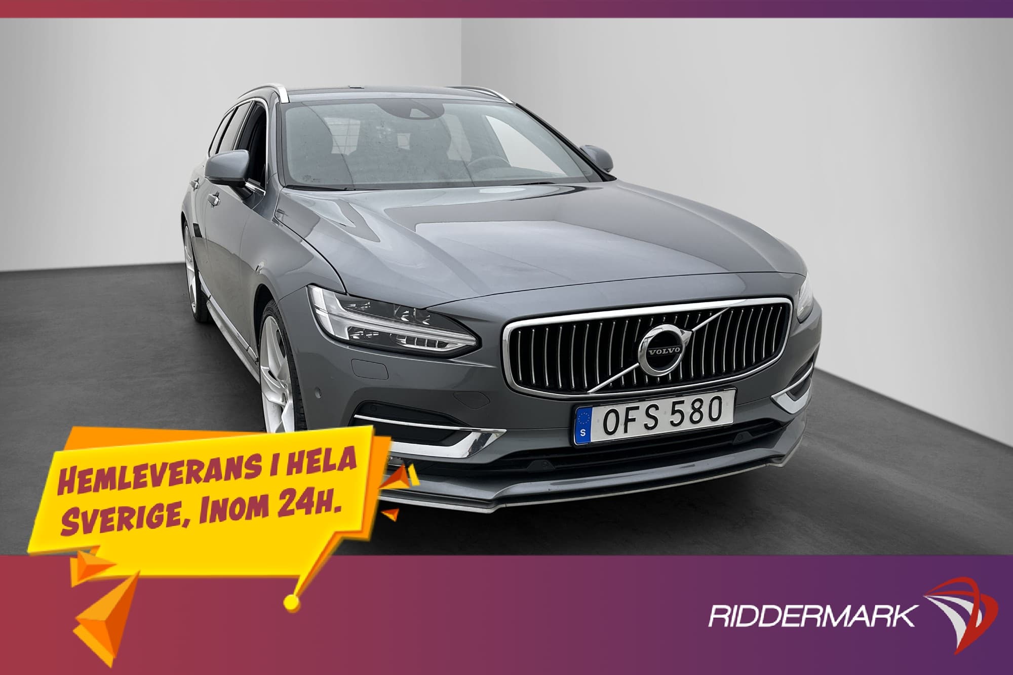 Volvo V90 T5 Inscription VOC Värmare Skinn Kamera CarPlay