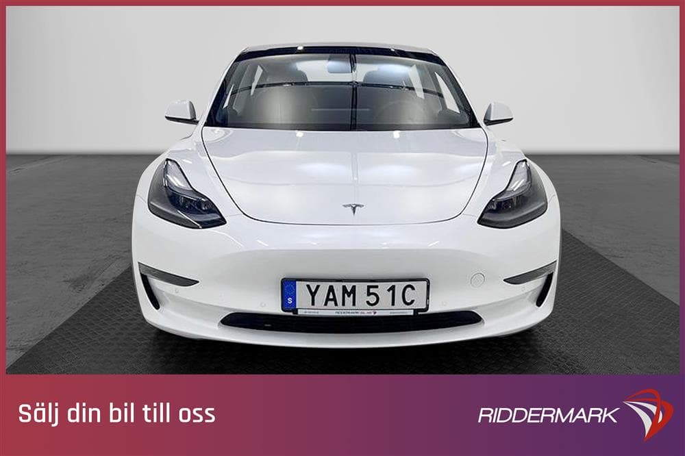 Tesla Model 3 Long Range AWD 440hk Svensksåld Premiumexteriör