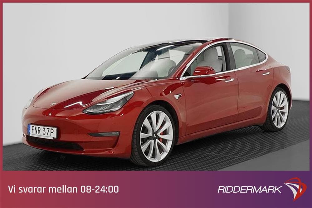 Tesla Model 3 Performance AWD 510hk Svensksåldexteriör