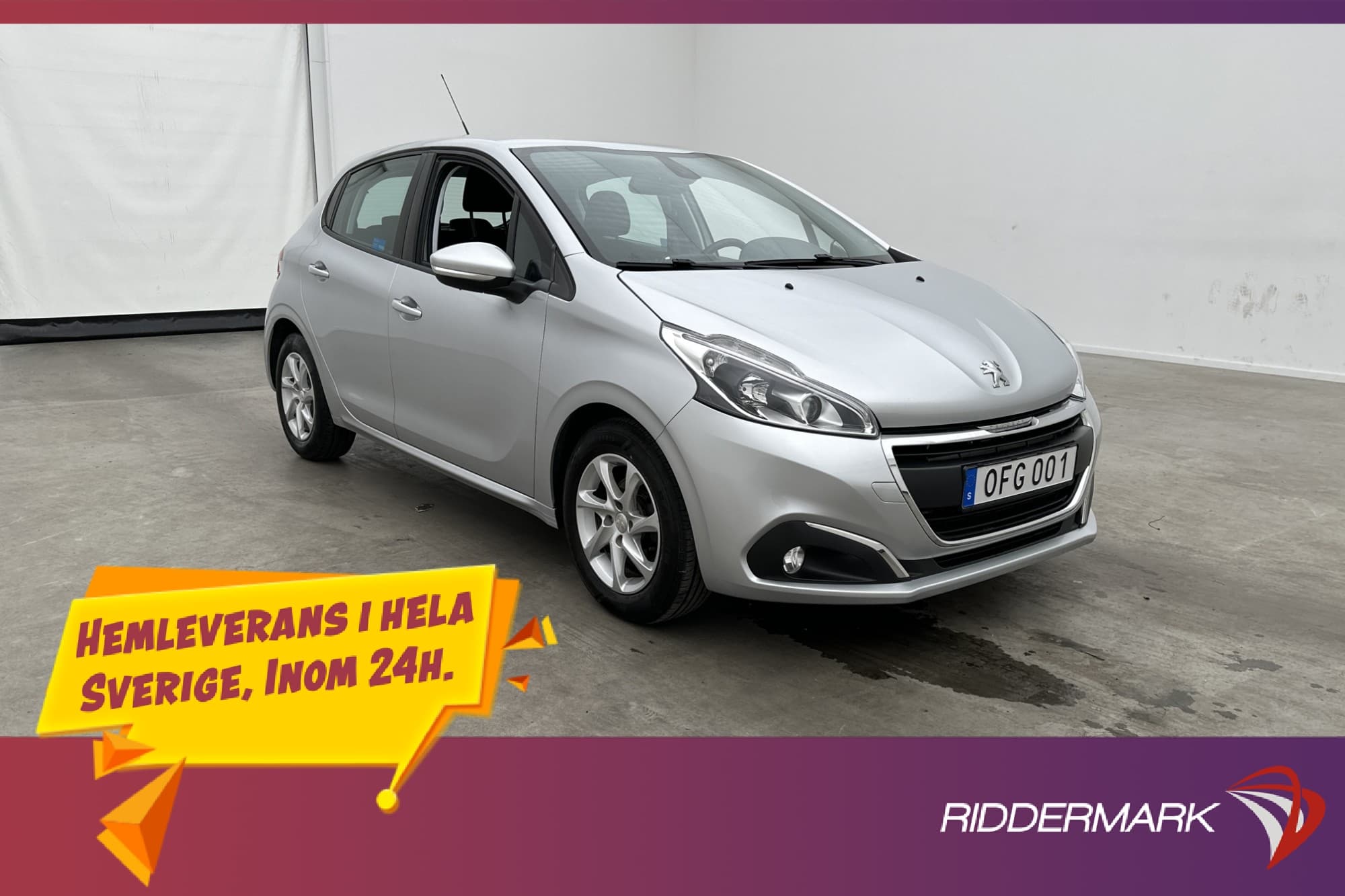 Peugeot 208 PureTech 82hk Bluetooth Farthållare Låg-skatt