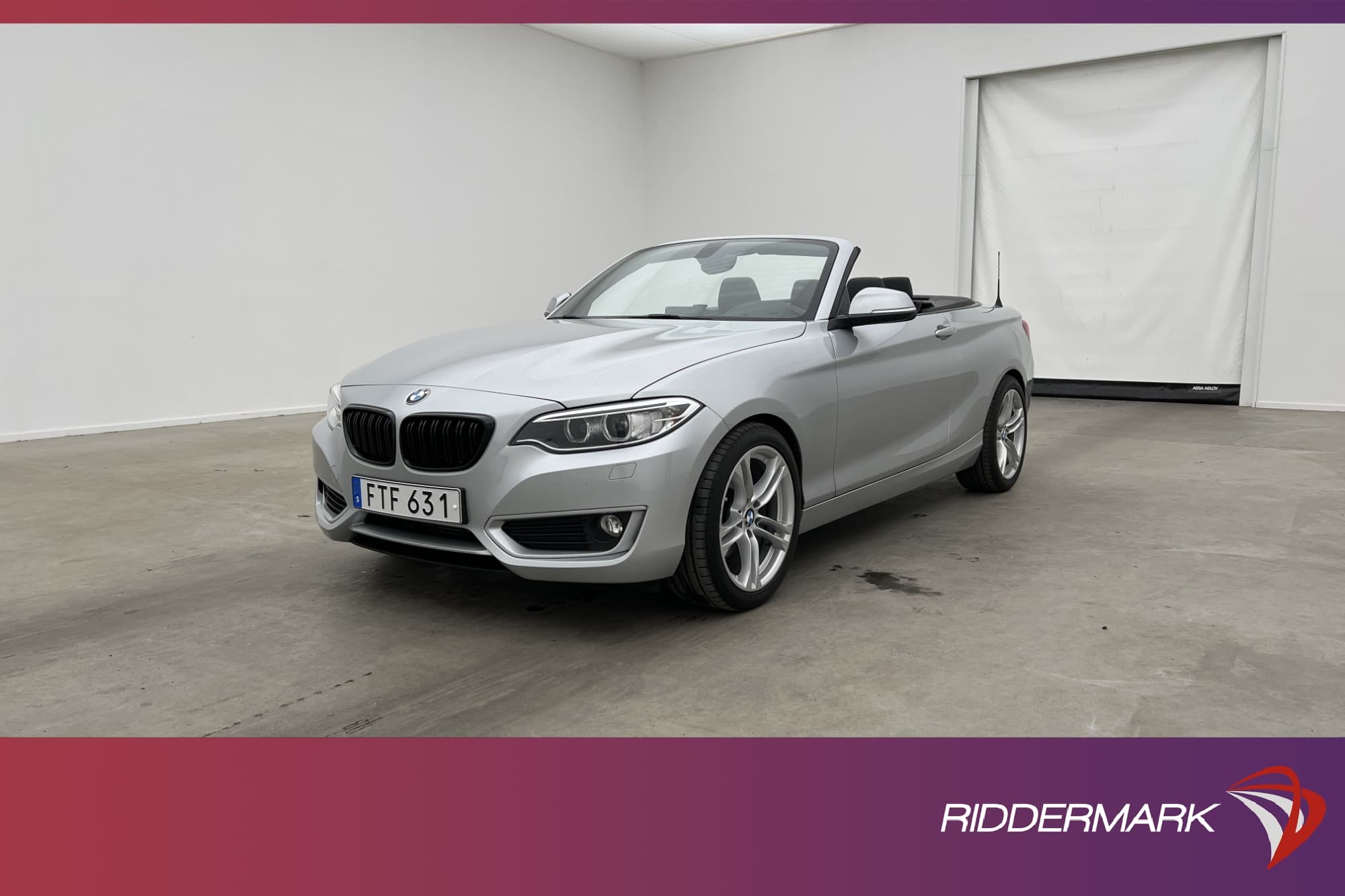 BMW 220d Cabriolet 190hk Advantage Läder Xenon 0,44L/Mil
