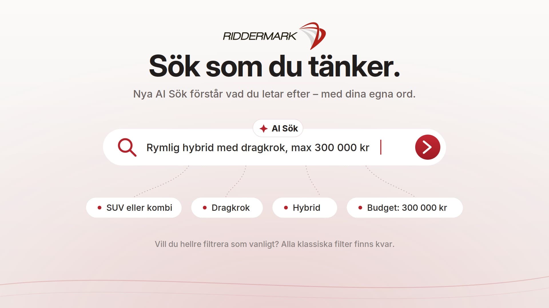 AI Sök – hitta din nästa bil med dina egna ord