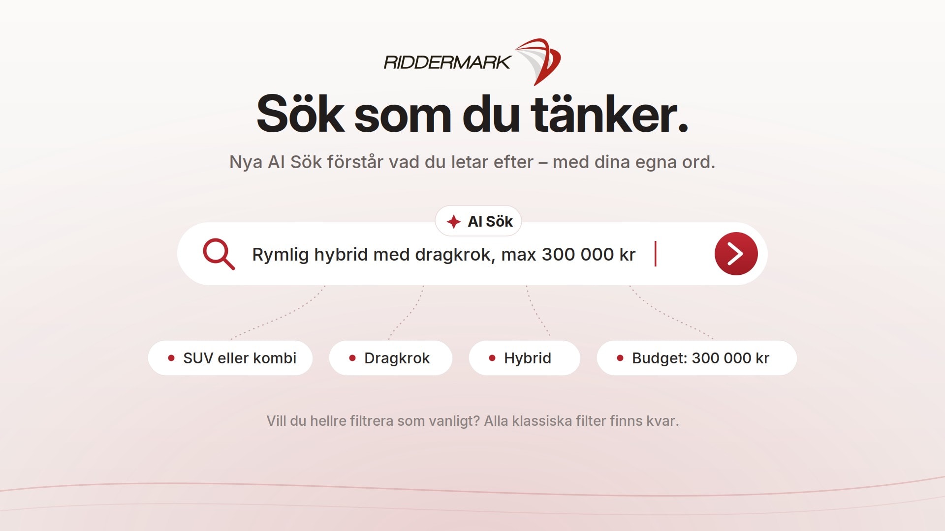 AI Sök – hitta din nästa bil med dina egna ord