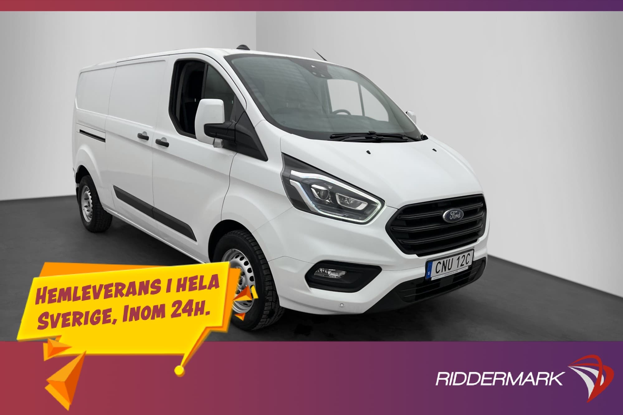 Ford Transit Custom L2 Värm Drag Kamera 2xDörr CARPLAY MOMS
