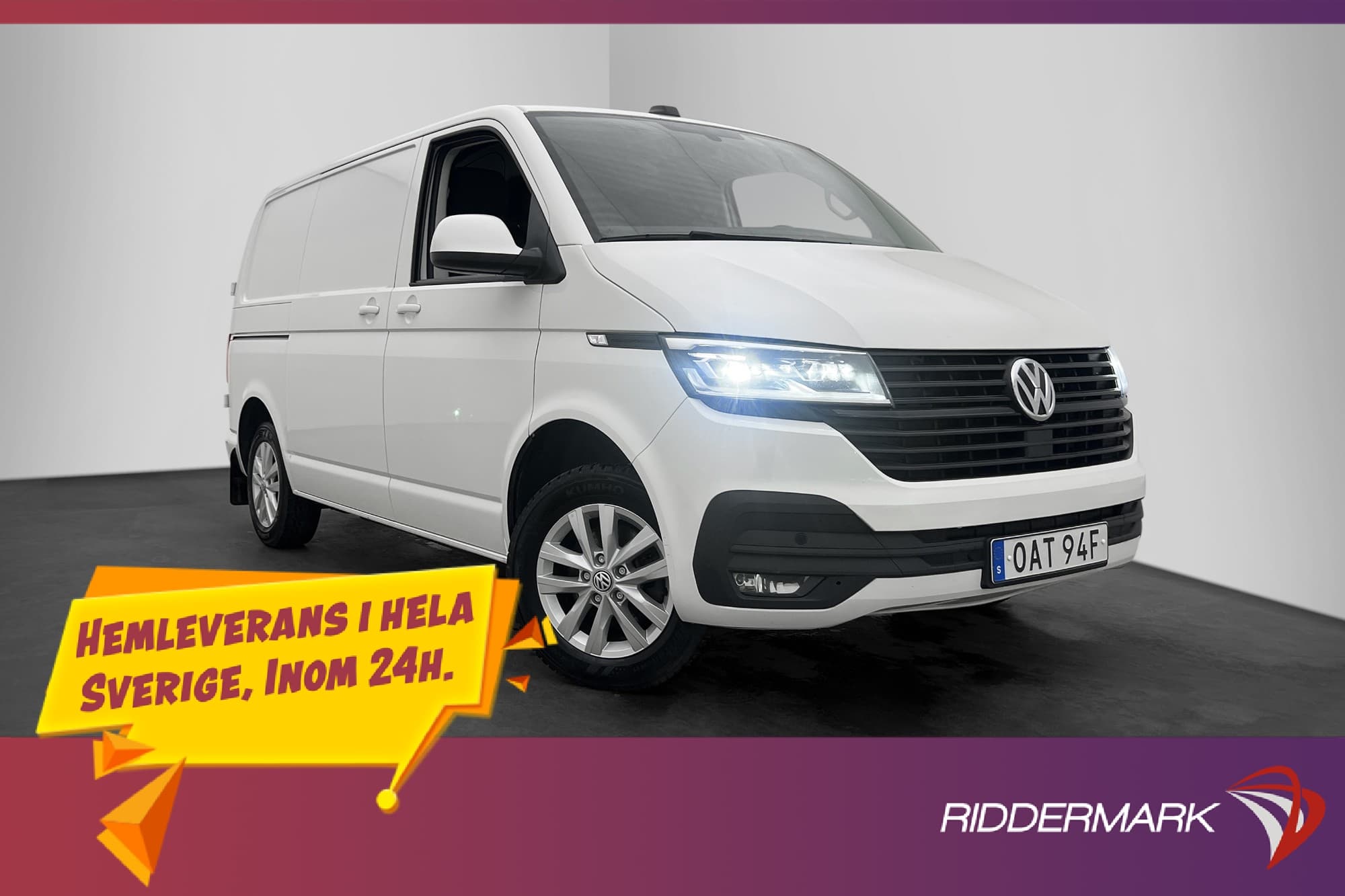 Volkswagen Transporter 150hk Värm CARPLAY PDC LED Drag Moms