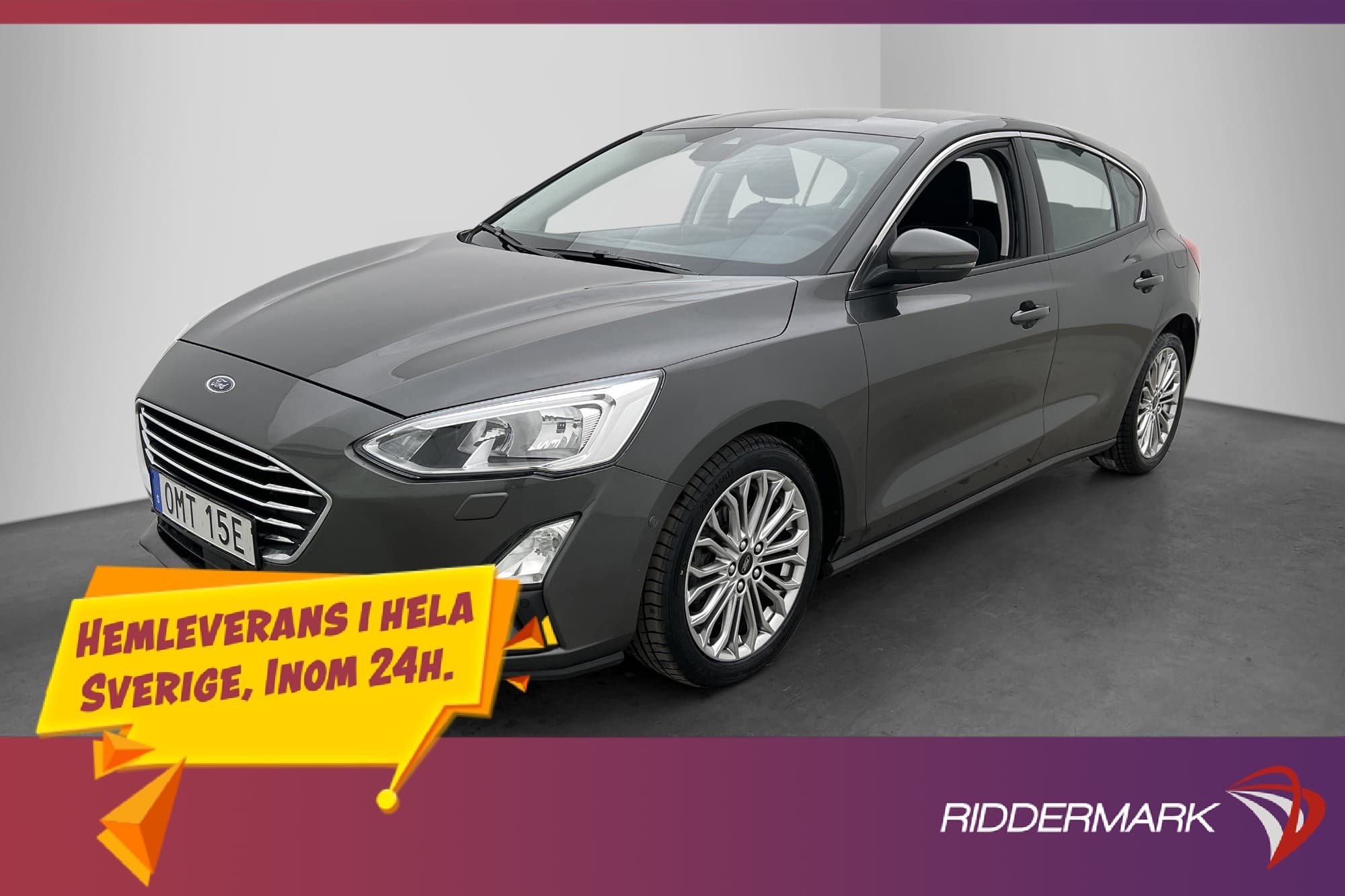 Ford Focus 1.0 125hk Titanium Kamera Rattvärme Adaptiv-Fart