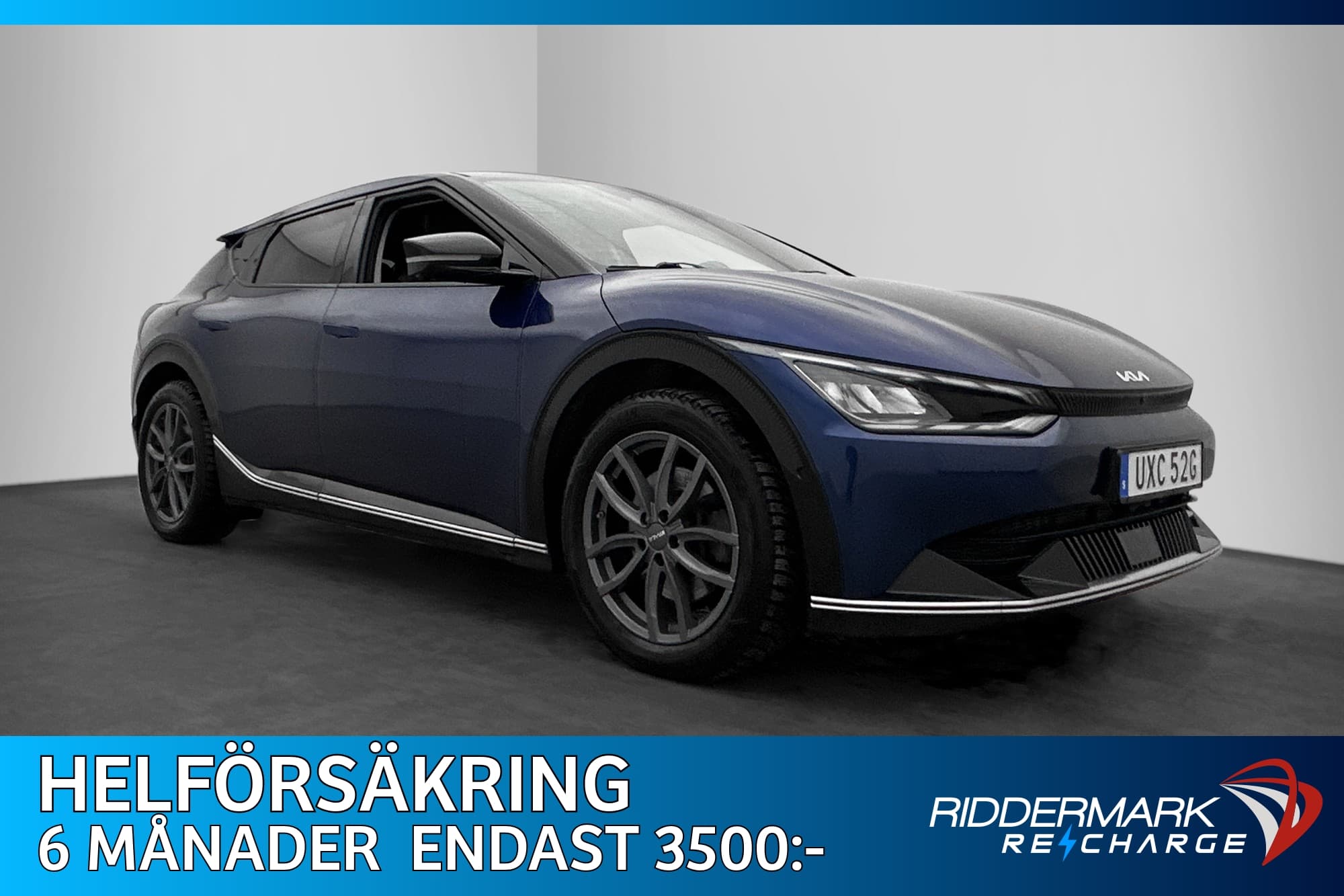 Kia EV6 77.4 kWh 325hk AWD 360º Skinn Rattvärme CarPlay MOMS