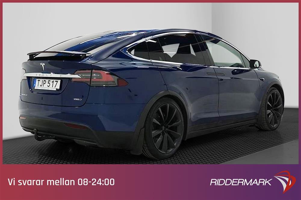 Tesla Model X 100D AWD 6 Sits Drag Uppgraderad AP Vinter pktexteriör