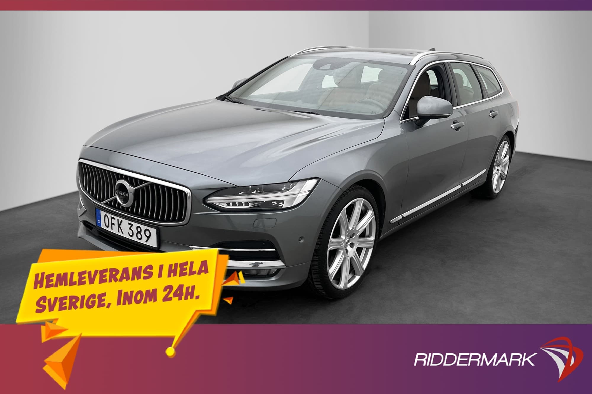 Volvo V90 D5 AWD 235hk Inscription B&W Pano 360° Värmare GPS