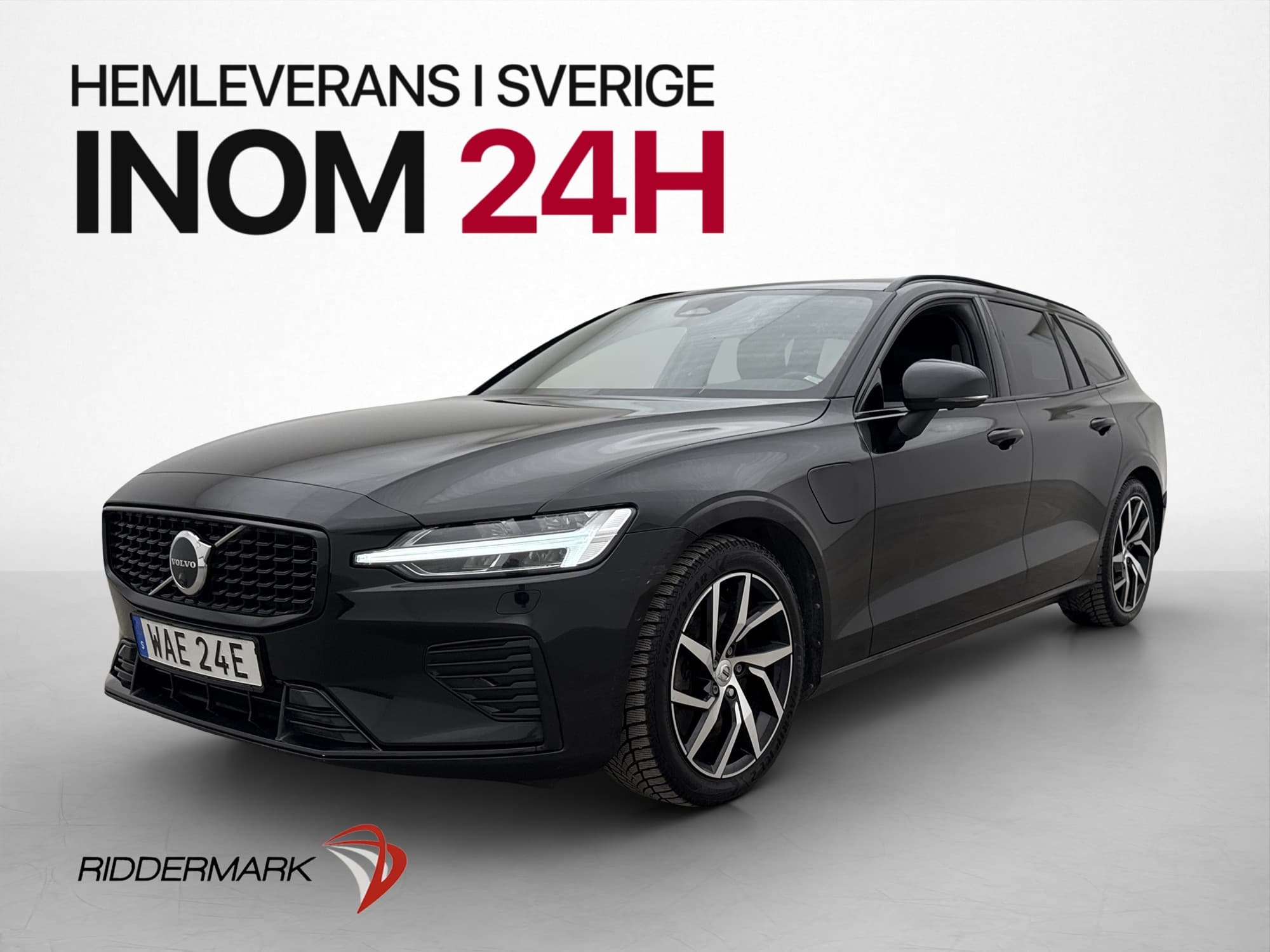 Volvo V60 T6 350hk AWD Plus Dark H/K Värm 360º MOMS Drag