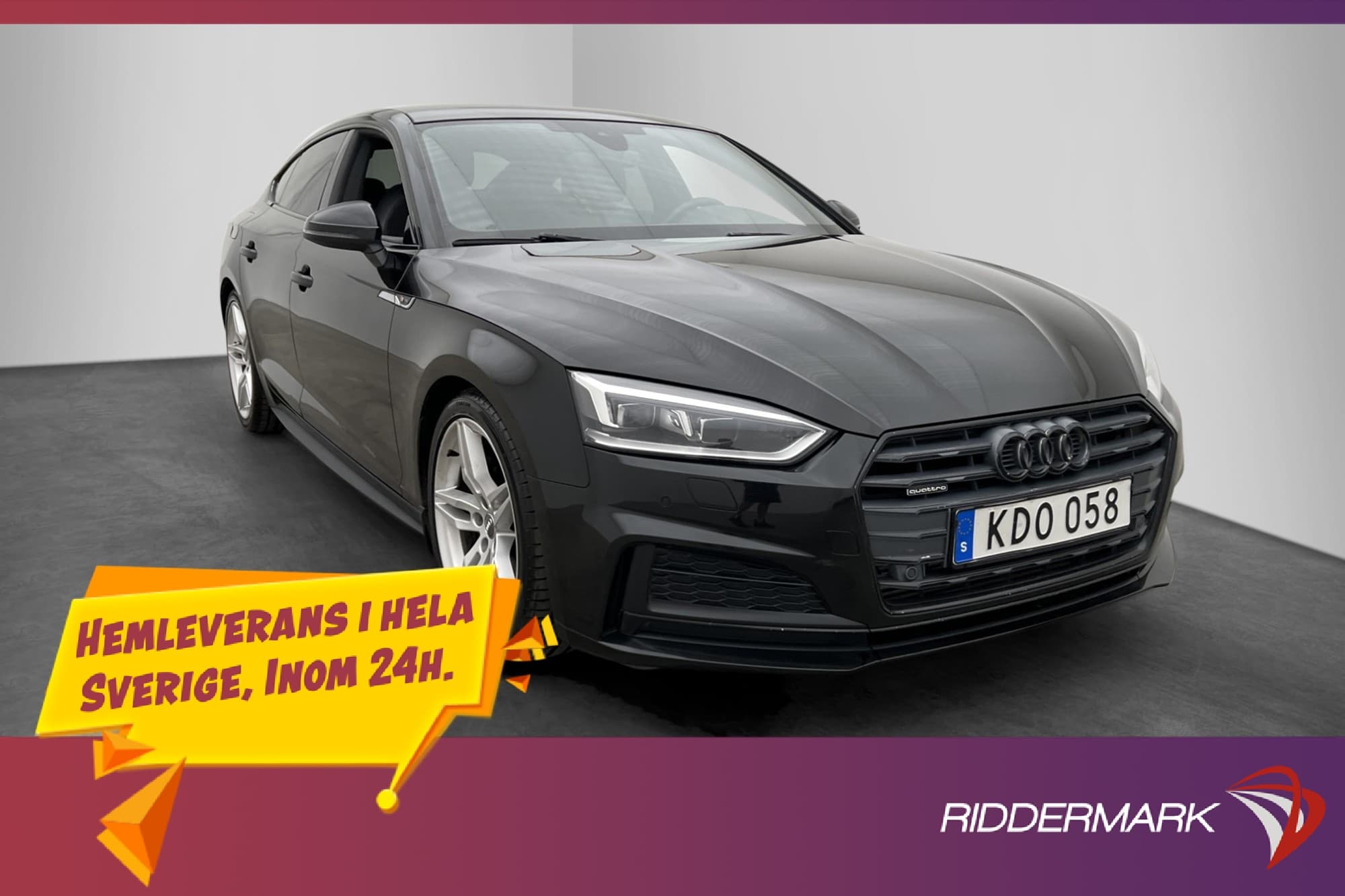 Audi A5 SB 45 TFSI Quattro 245hk S-Line Taklucka Halvskinn