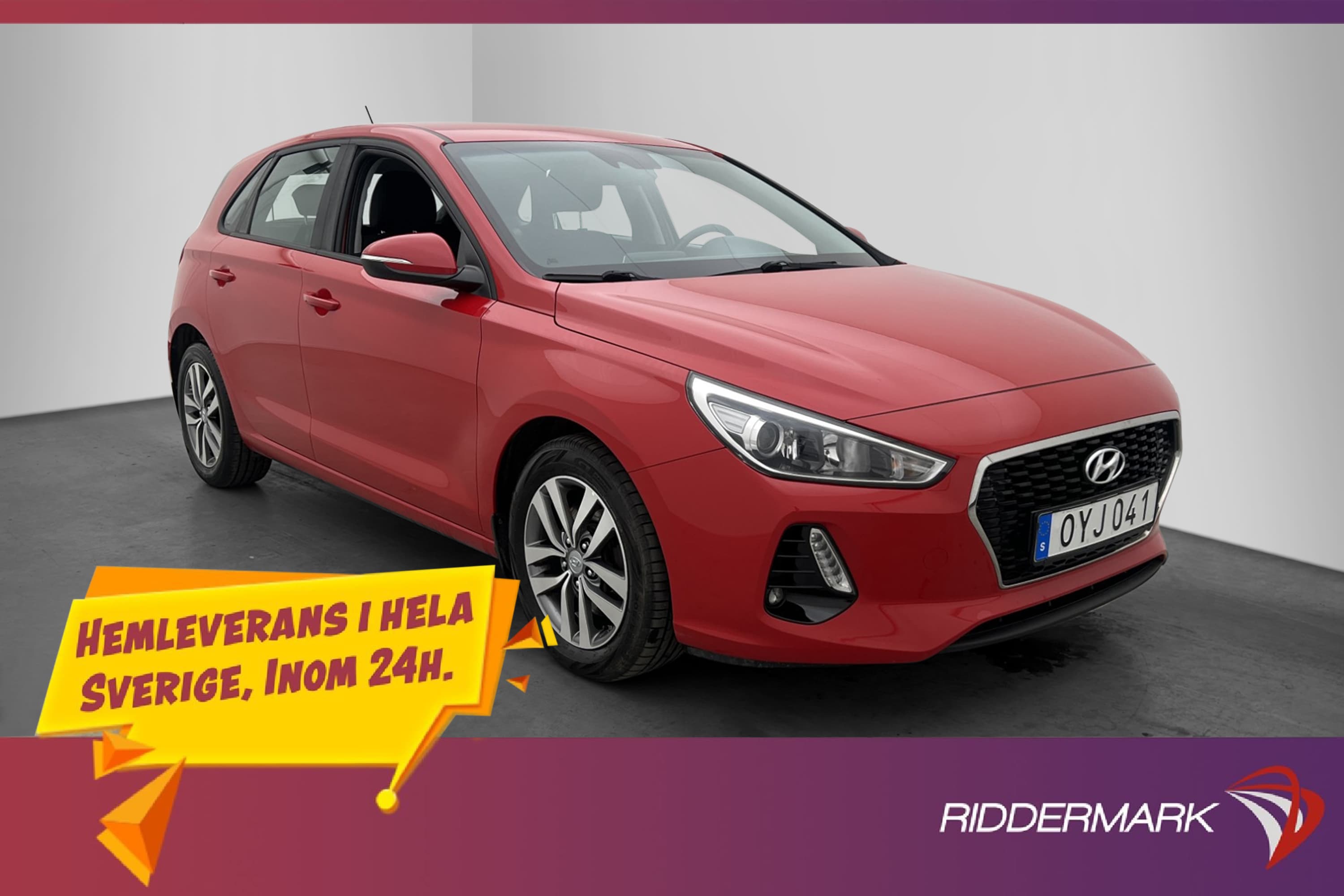 Hyundai i30 T-GDI blue 120hk Comfort Sensorer Farthållare