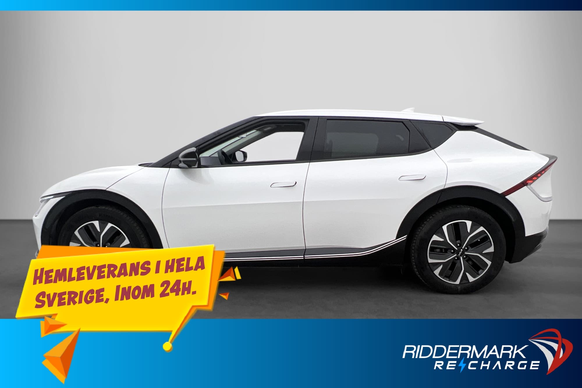 Kia EV6 77.4 kWh 228hk Plus Dragkrok 360° CarPlay Skinn MOMS