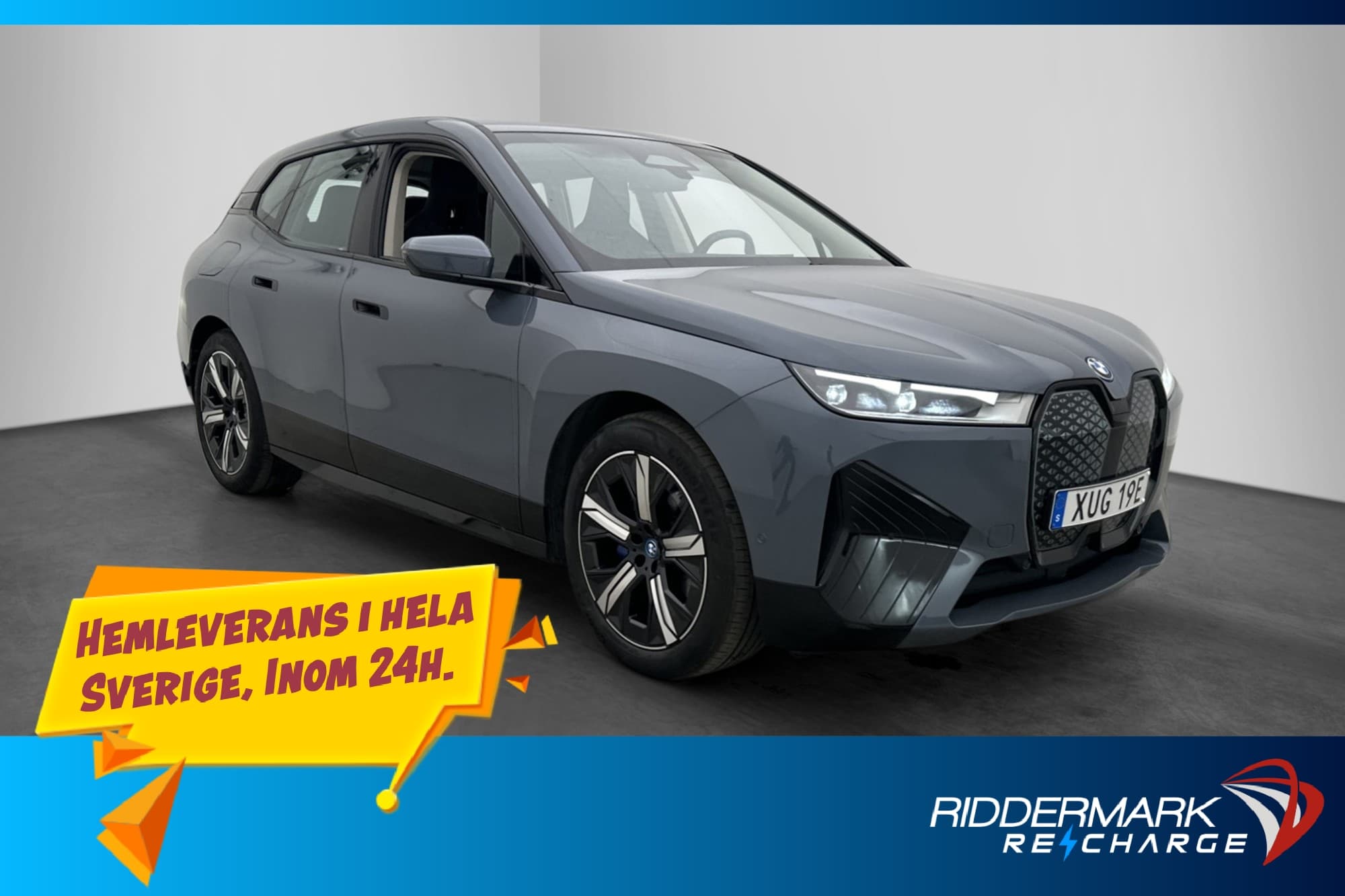 BMW IX XDrive40 326hk Sport Kamera Elstolar Skinn MOMS