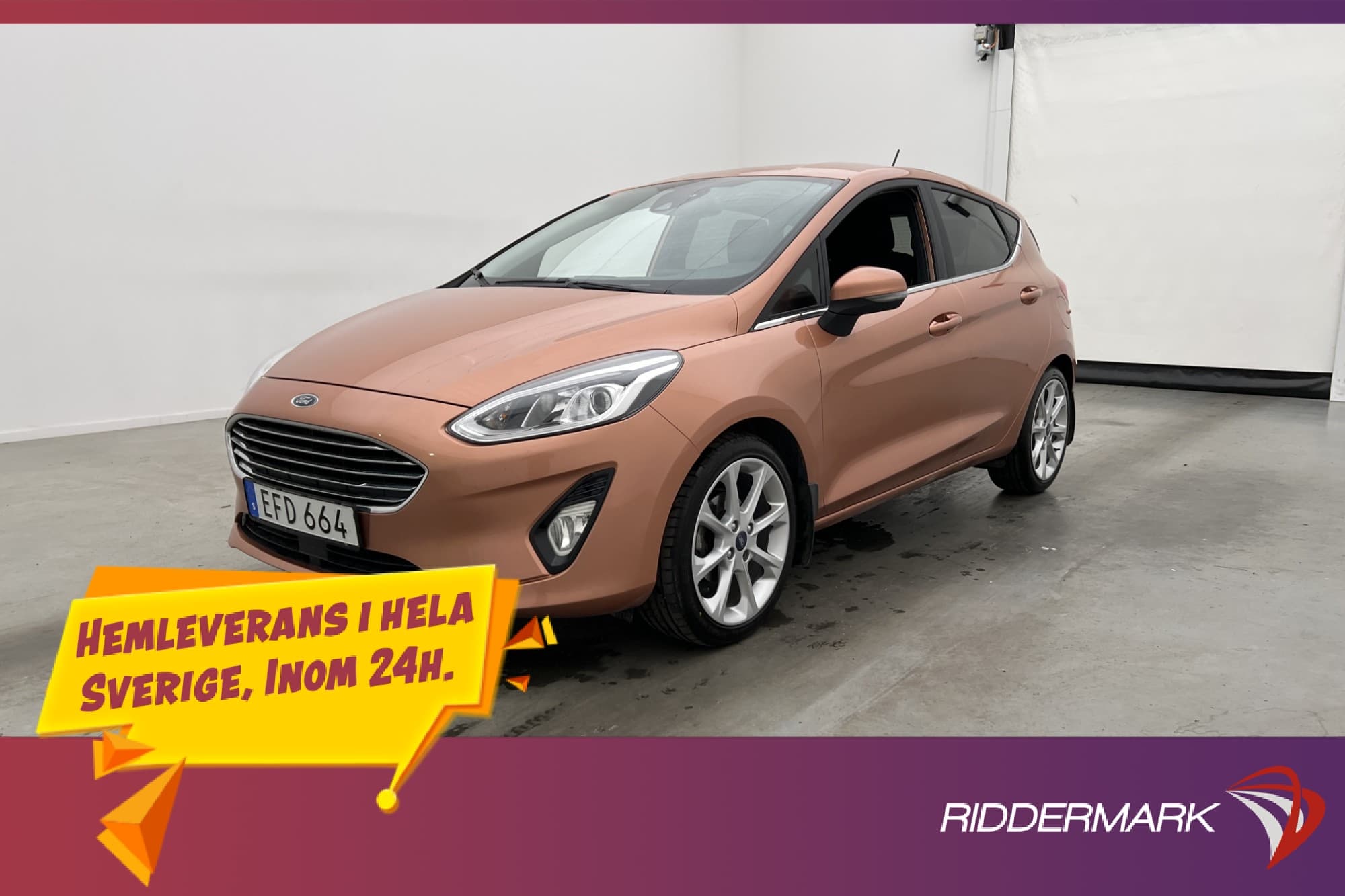 Ford Fiesta 1.0 100hk Titanium Dragkrok Navigation CarPlay