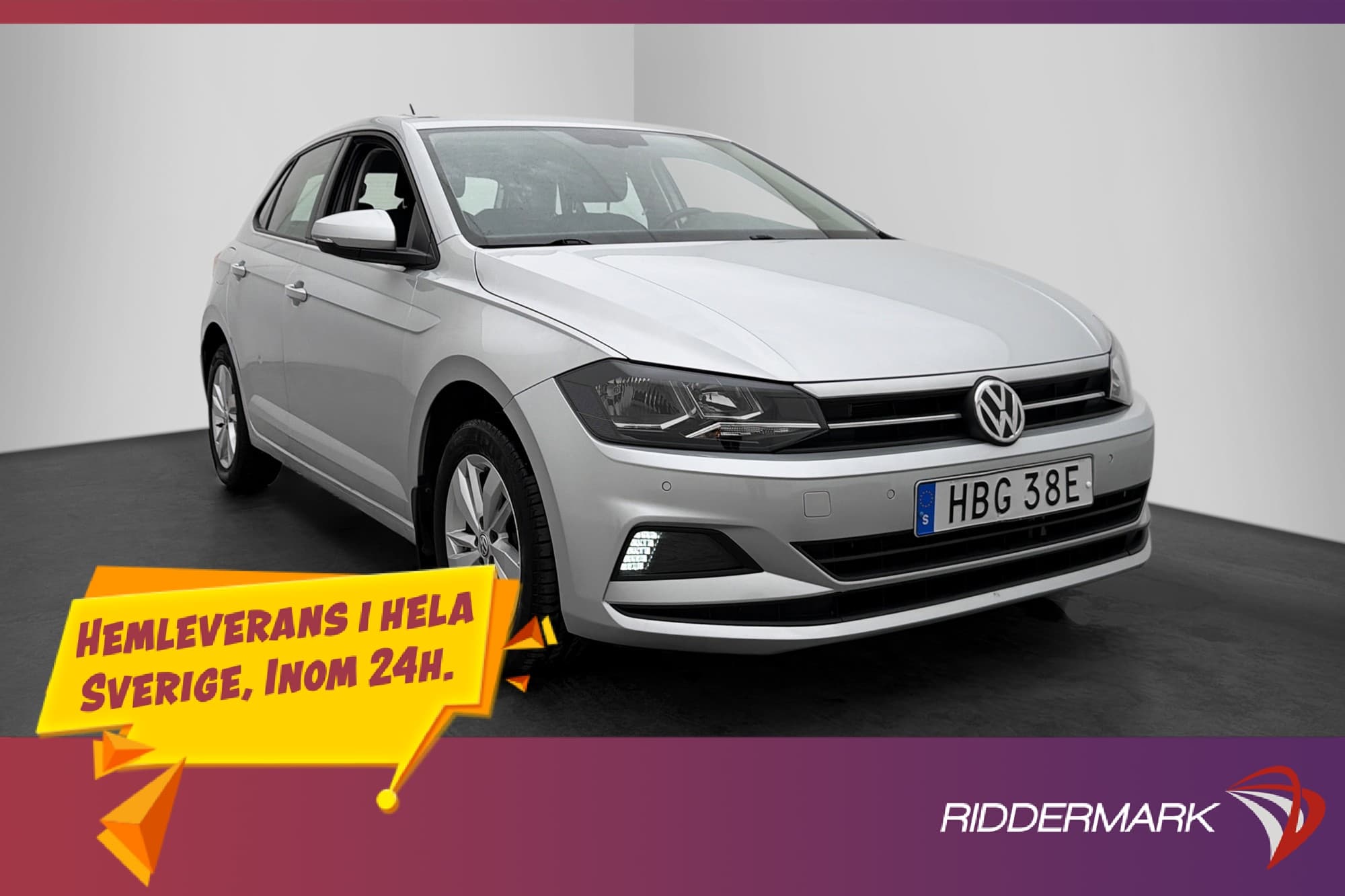 Volkswagen Polo 1.0 TSI P-sensorer Bluetooth 0.47 l/mil 95hk