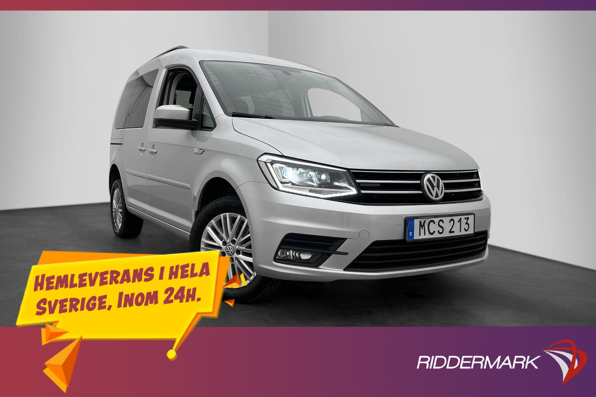 Volkswagen Caddy Life 4Motion Värm Navi Drag CARPLAY Kamera