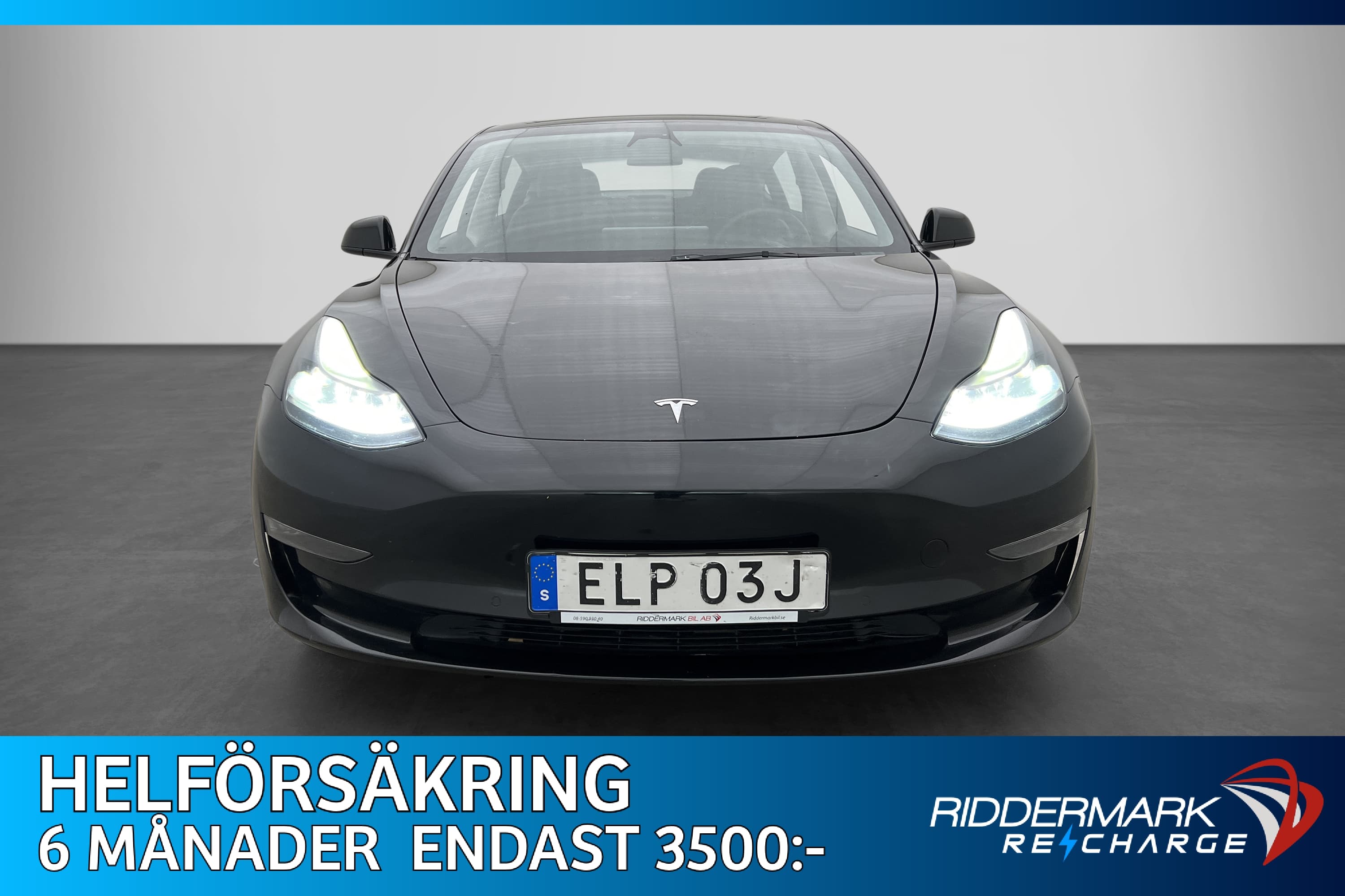 Tesla Model 3 Long Range AWD Pano Kamera AP Navi Svensksåld