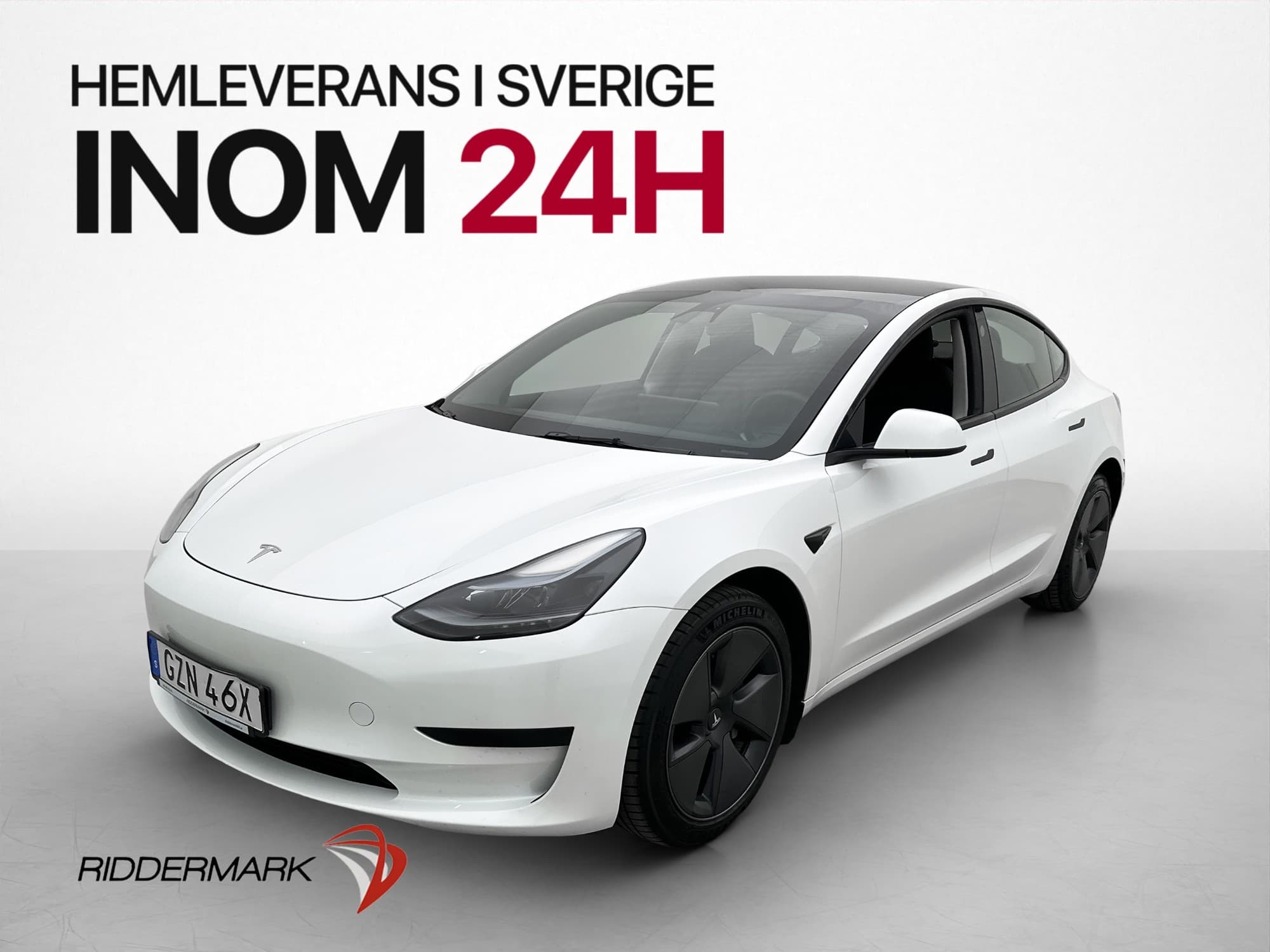 Tesla Model 3 Standard Range Autopilot Panorama Svensksåld