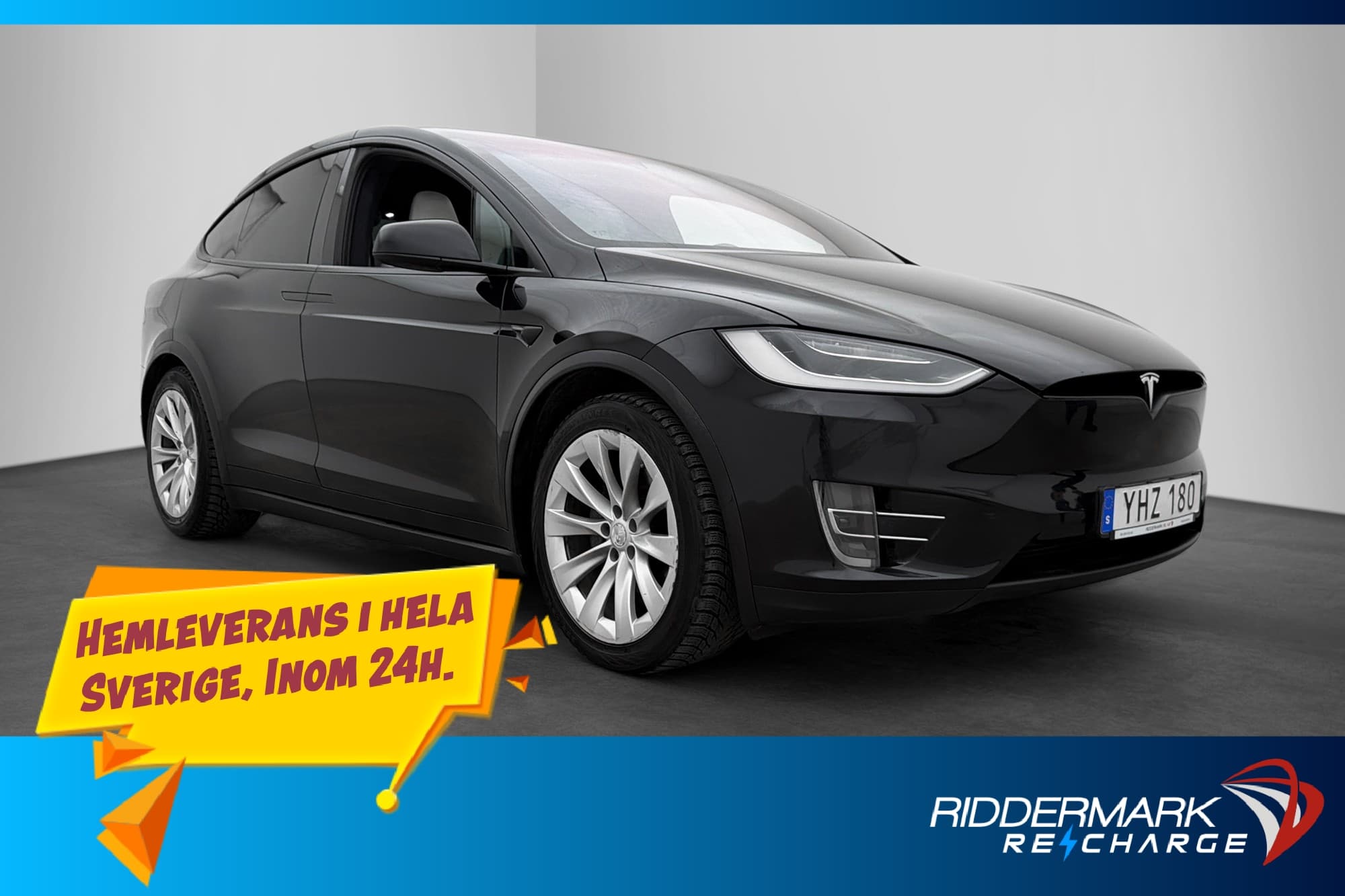 Tesla Model X 100D AWD 6-sits Dragkrok AP Ljus Interiör