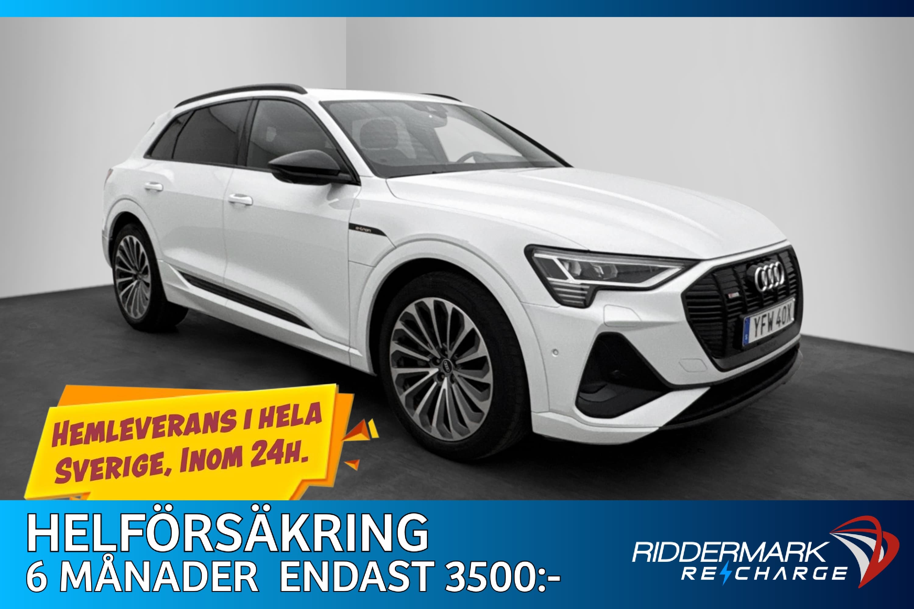 Audi E-tron 55 Q 408hk S Line B&O Cockpit Pano 360° Luftfjäd