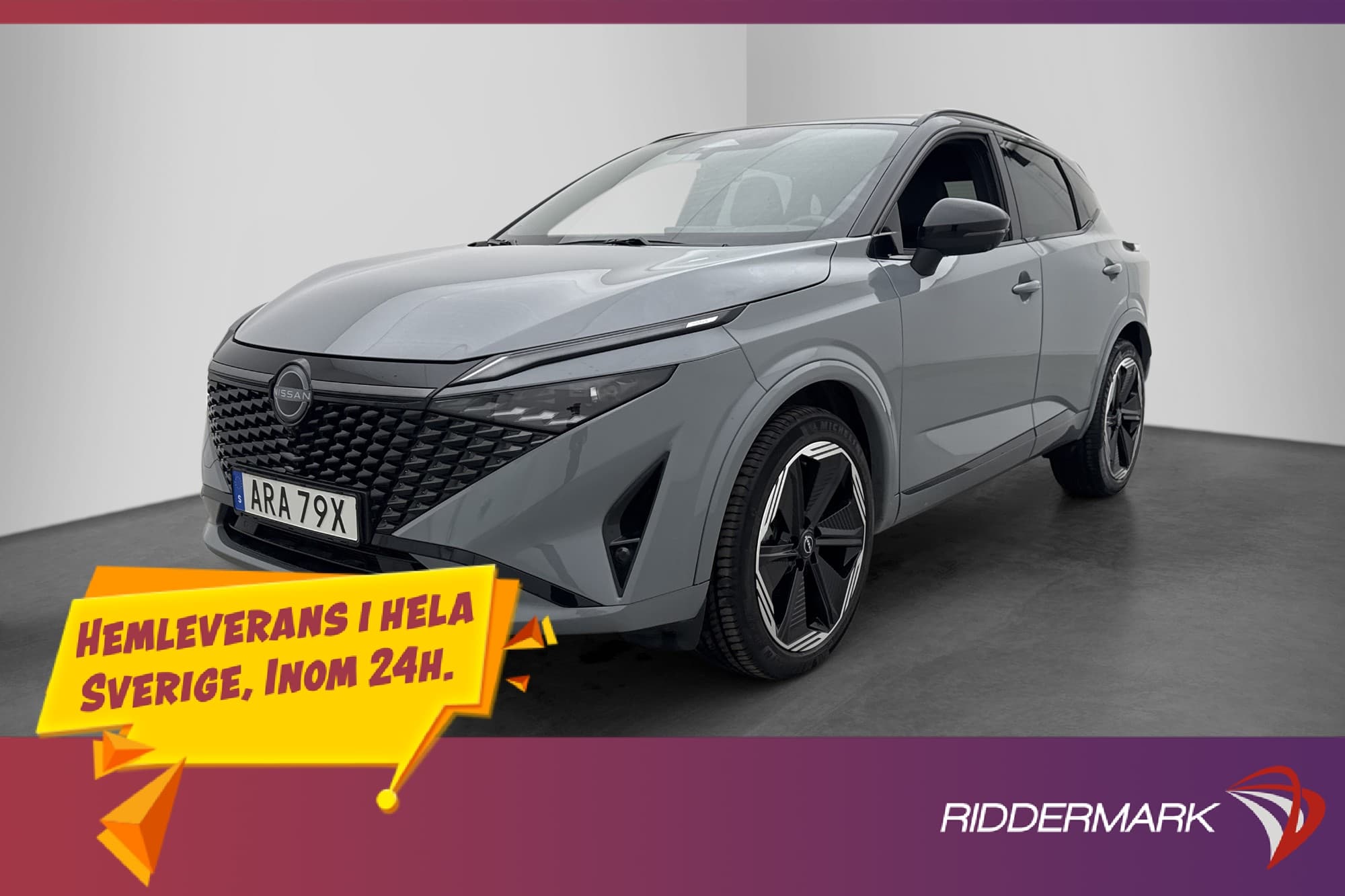 Nissan Qashqai 158hk N-Design 360° CarPlay Navi Halvskinn