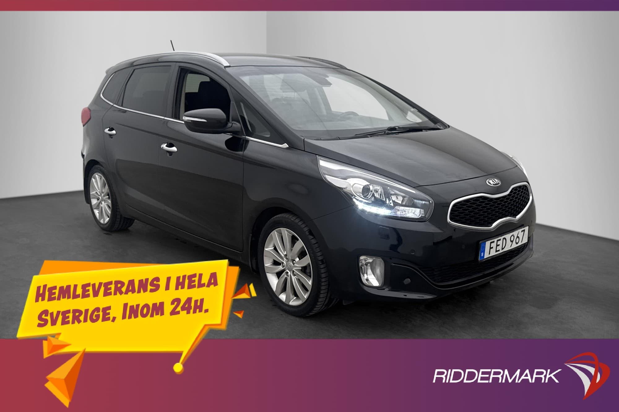 Kia Carens 1.7 CRDi 136k GLS M&K-Värm 7 Sit Drag Kamera Navi