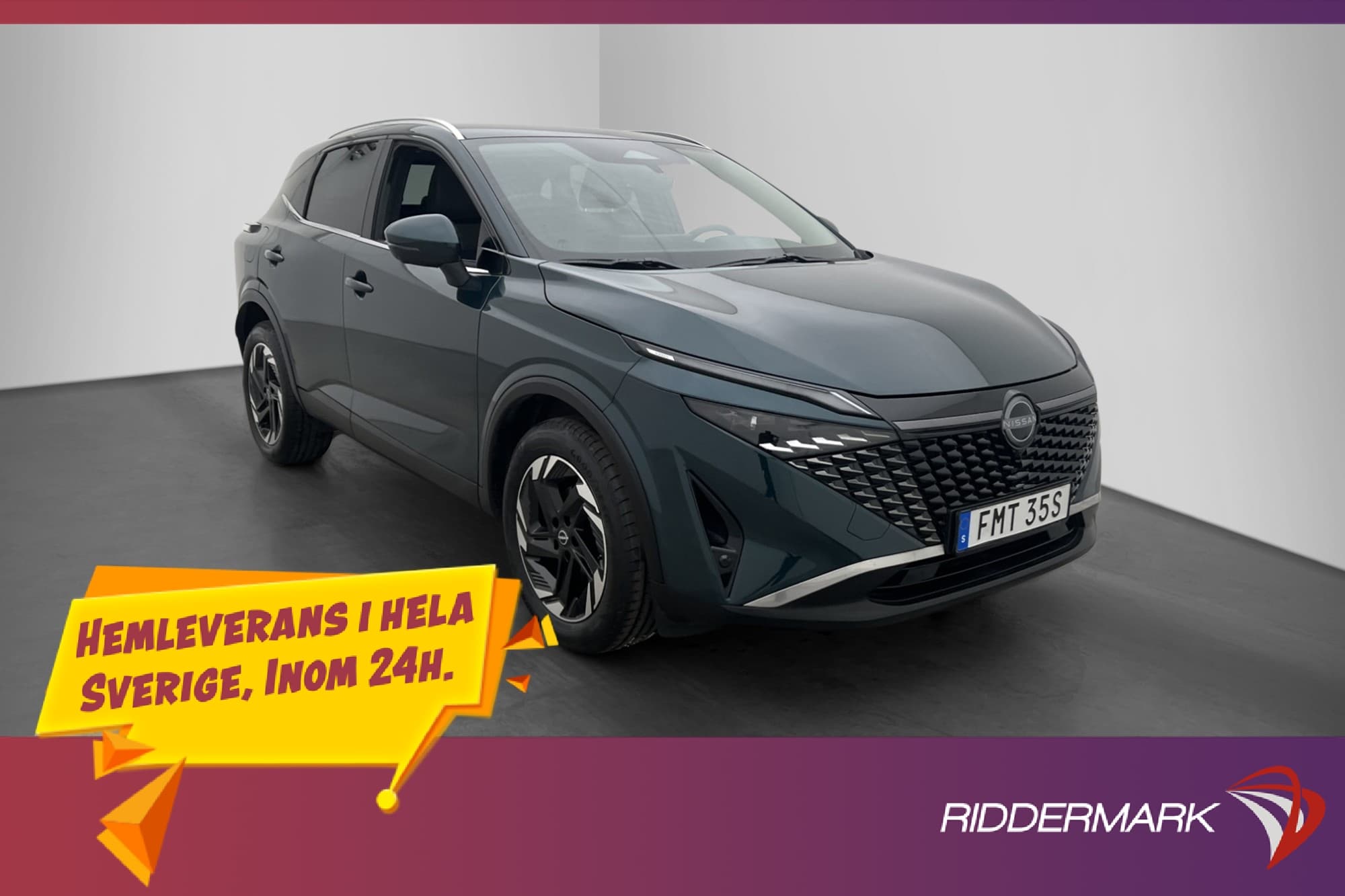 Nissan Qashqai 1.3 DIG-T 360° CarPlay Navi Rattvärme MOMS