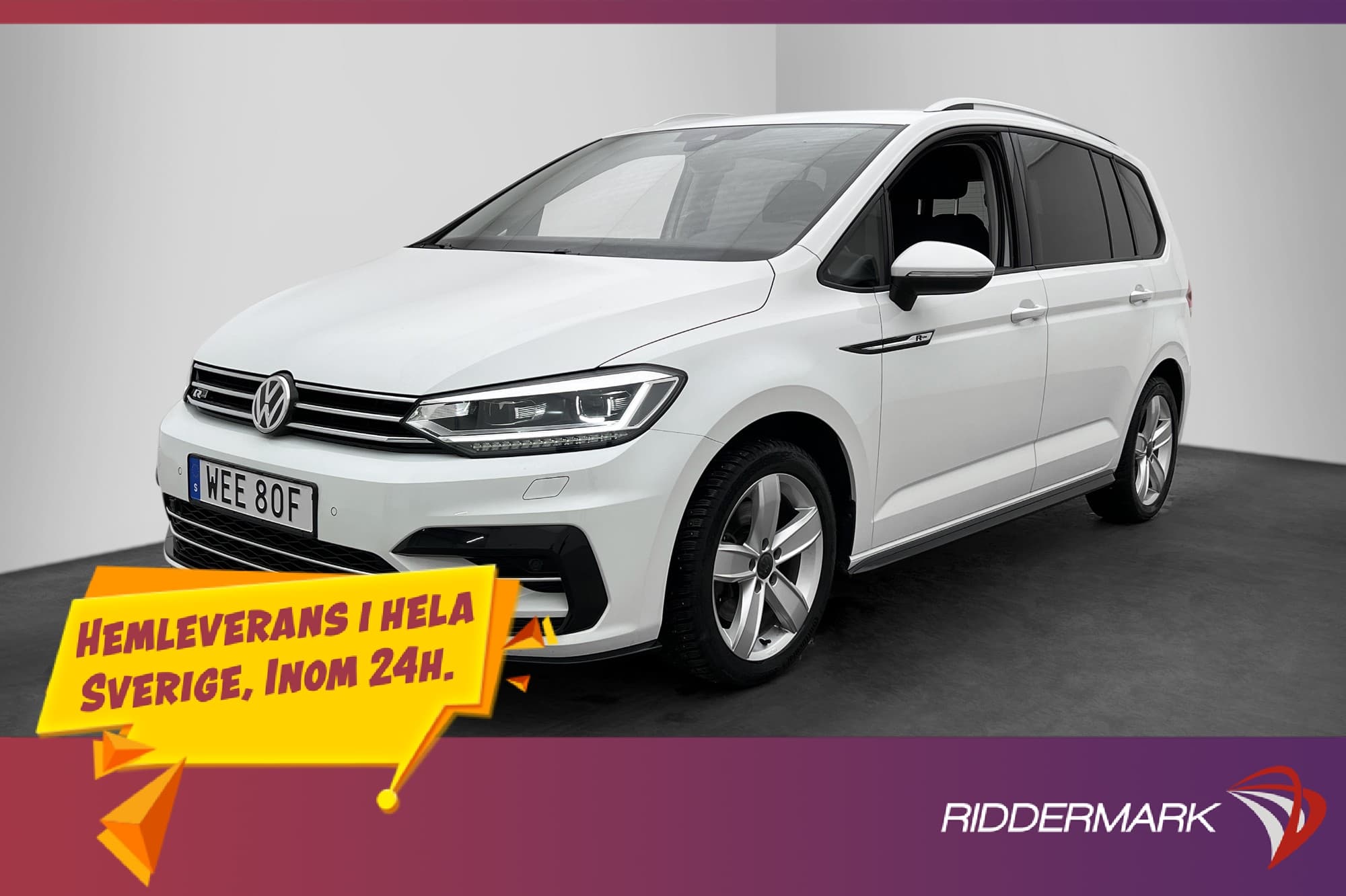 Volkswagen Touran TSI 150hk R-Line 7-Sits Värm Kamera Drag